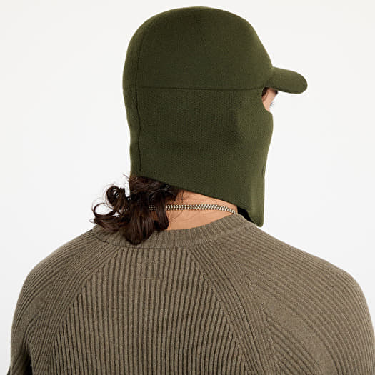 C.P. Company Extrafine Merino Wool Visor Neck Hat Green | Footshop