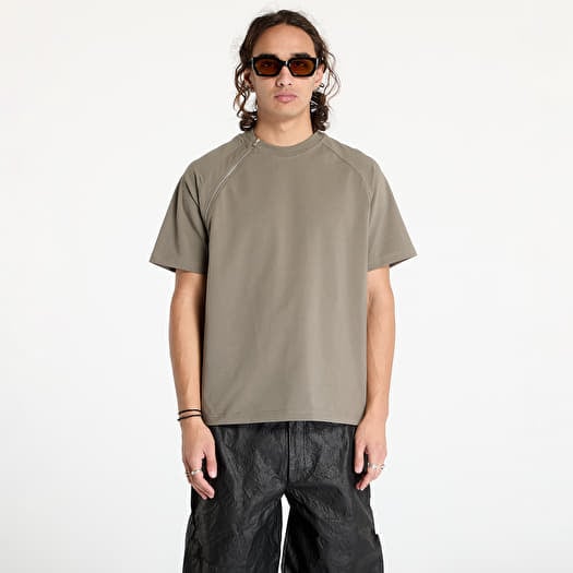 Majica HELIOT EMIL Sequence Zip T-Shirt UNISEX Dusty Green