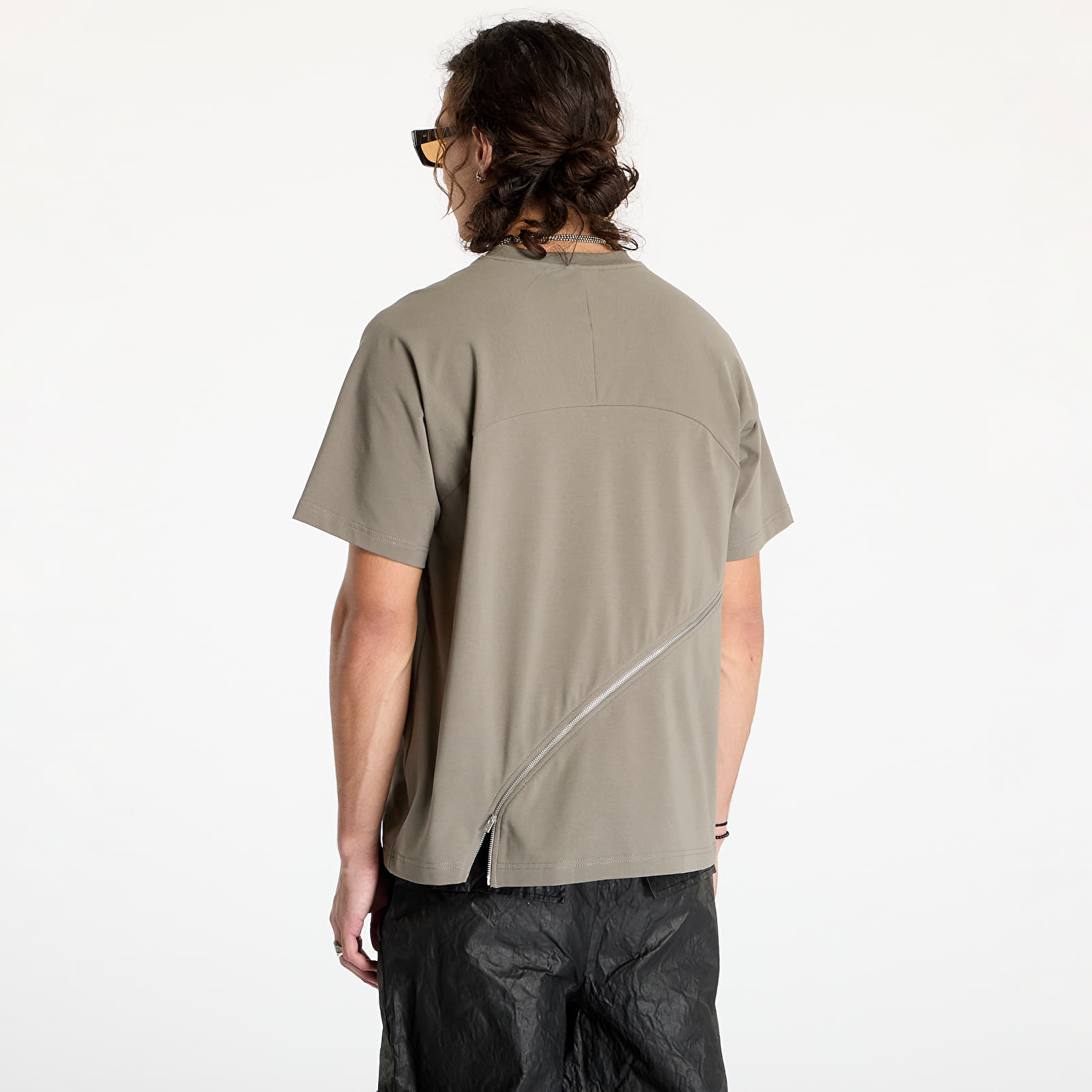 T-Shirts HELIOT EMIL Sequence Zip T-Shirt UNISEX Dusty Green