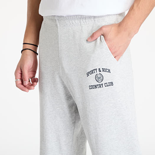 Jogger Pants Sporty Rich Varsity Crest Sweatpant UNISEX Heather Gray Navy Footshop