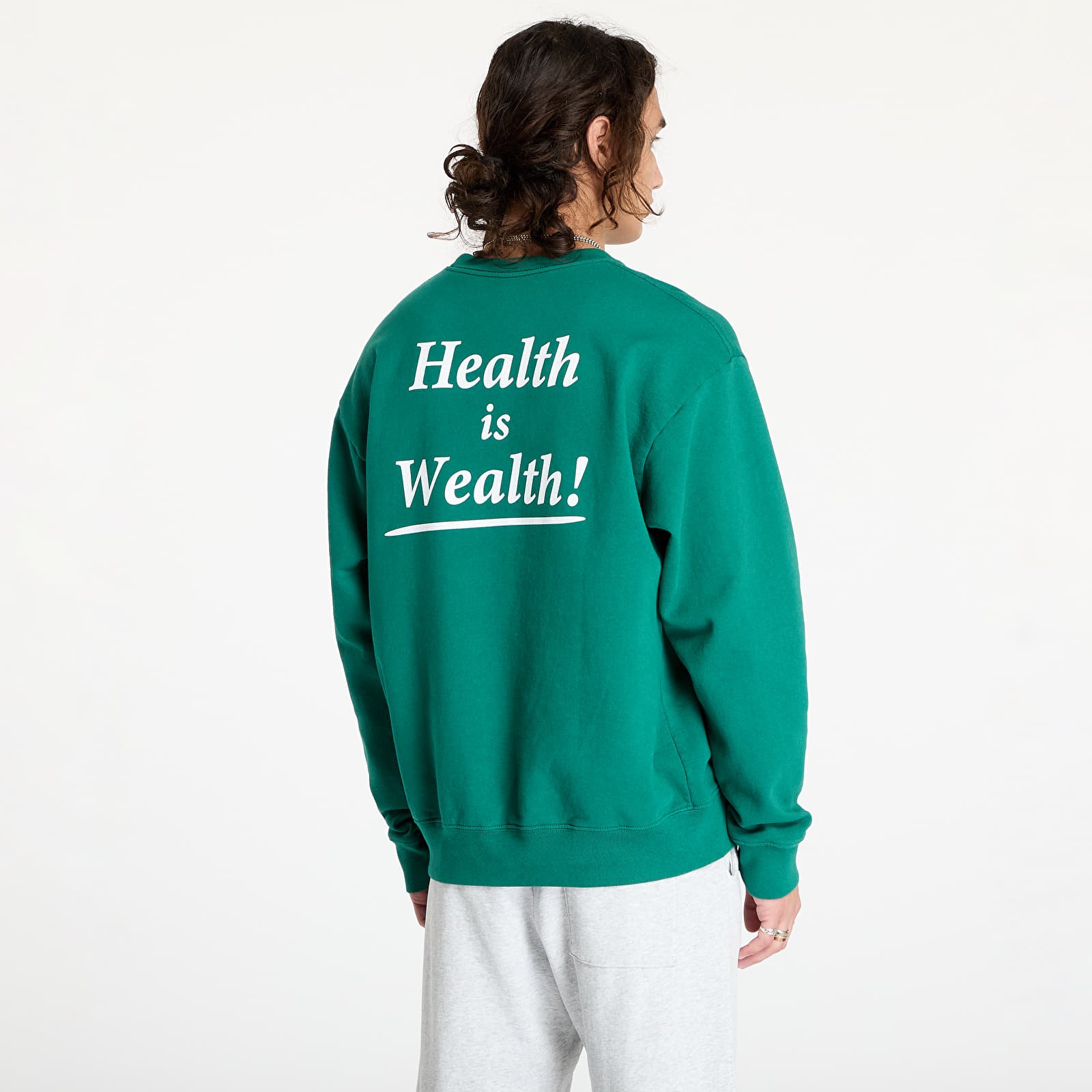 Hoodies and sweatshirts  Sporty & Rich Health Is Wealth Crewneck UNISEX Alpine/ White