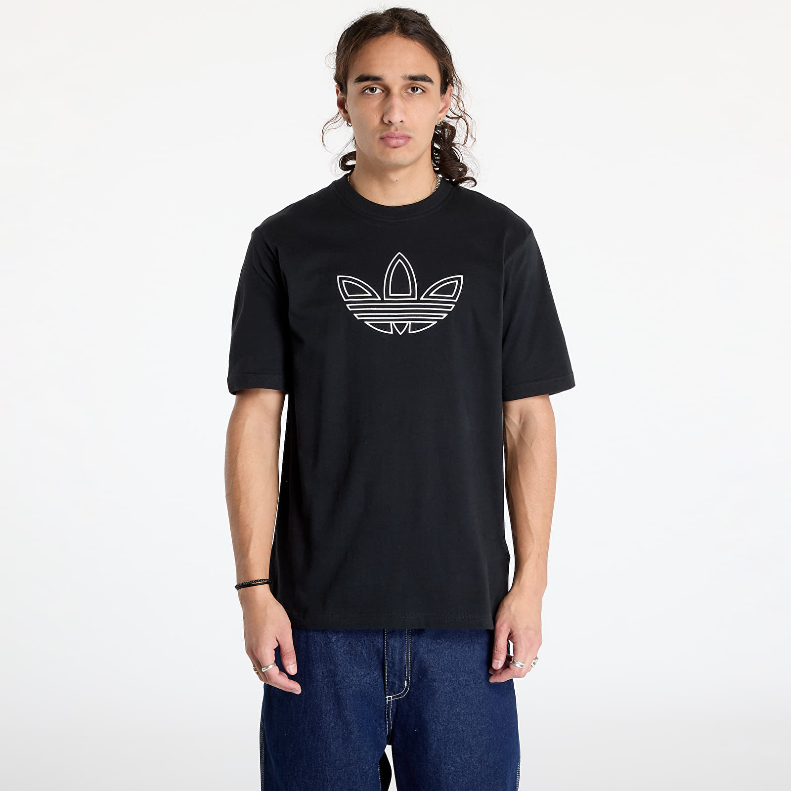 Männer T-Shirts adidas Outline Tee Black