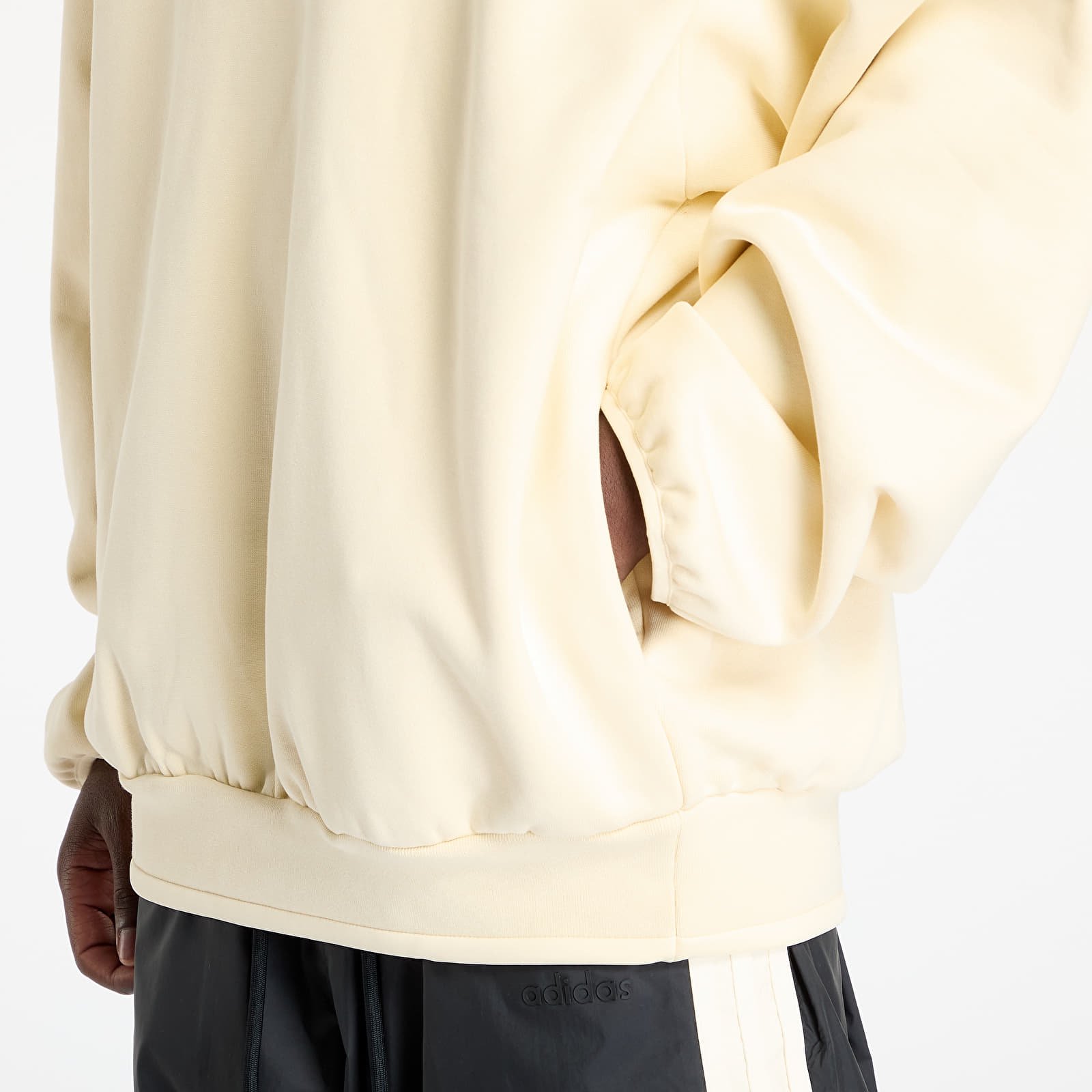 Bluzy z kapturem adidas x Fear Of God Athletics Fleece Mock Sweatshirt Pale Yellow