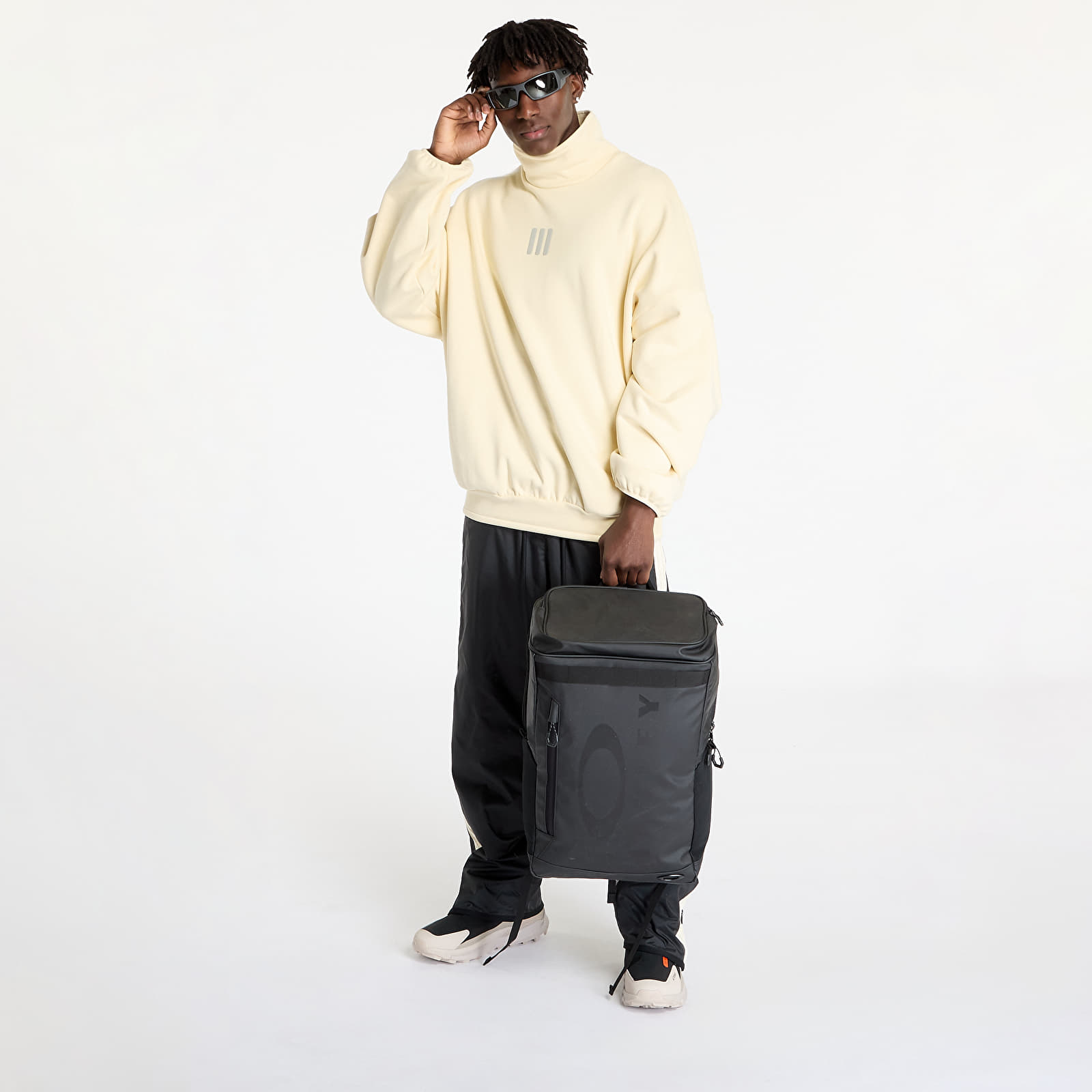 Bluzy z kapturem adidas x Fear Of God Athletics Fleece Mock Sweatshirt Pale Yellow