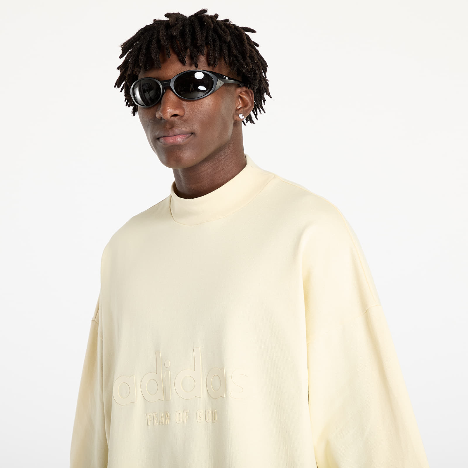 Férfi pólok adidas x Fear Of God Athletics Logo 3/4 Tee Pale Yellow