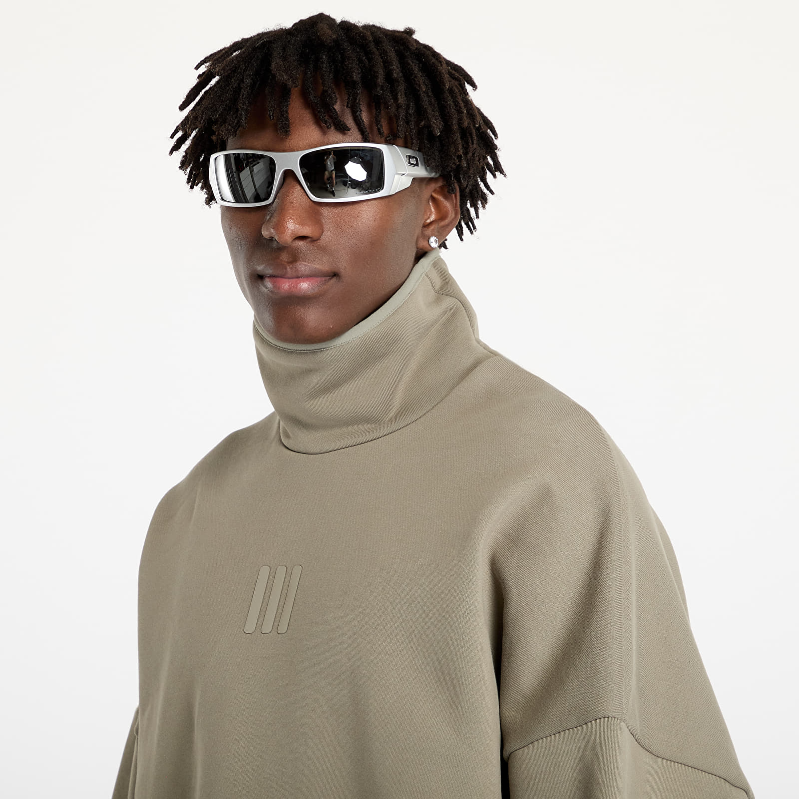 Men's hoodies adidas x Fear Of God Athletics Fleece Mock Sweatshirt Clay