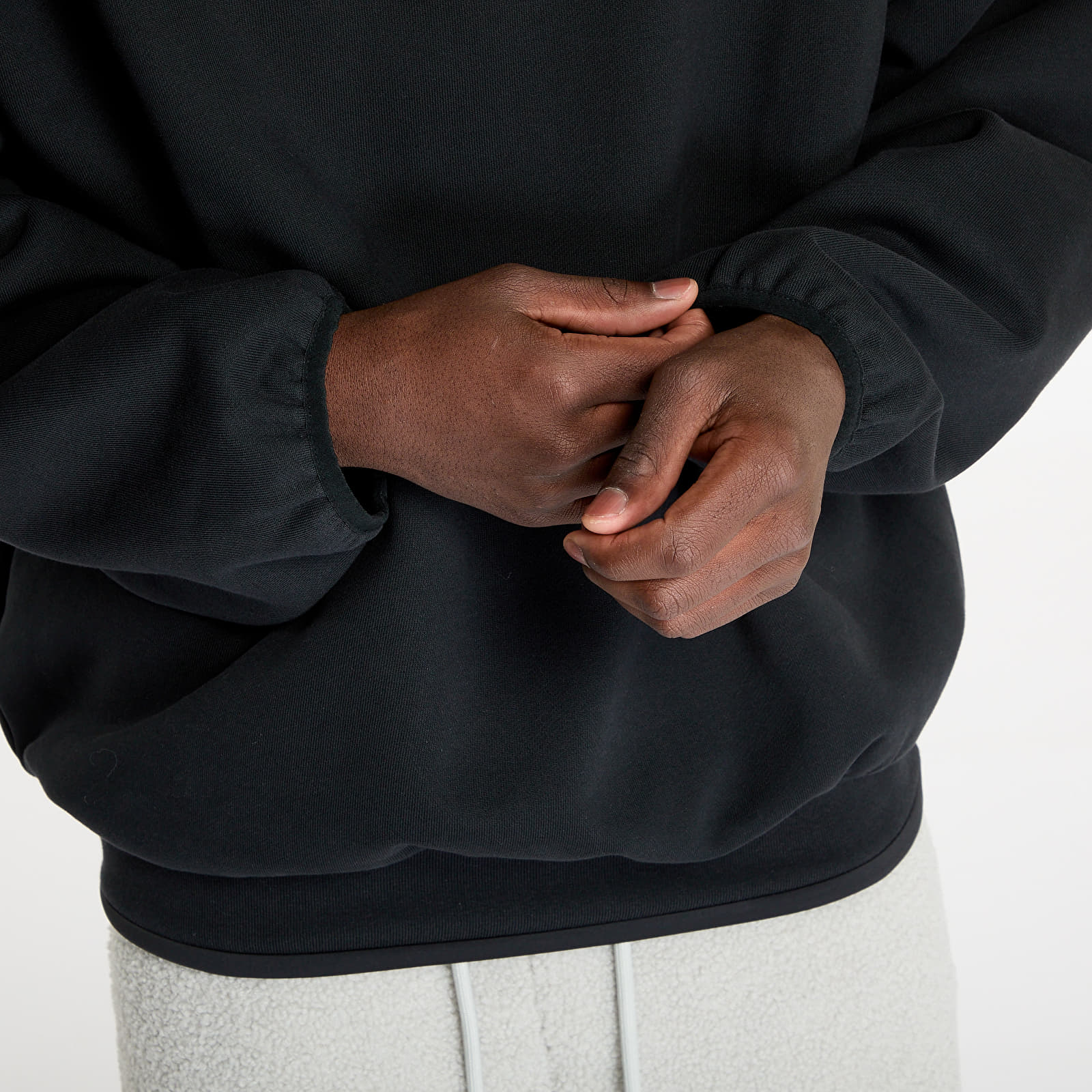 Felpe con cappuccio uomo adidas x Fear Of God Athletics Heavy Fleece Pullover Crew Neck Black