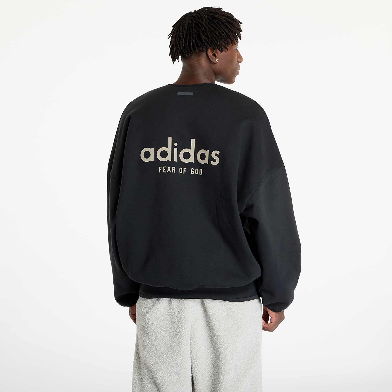 Men s hoodies adidas x Fear Of God Athletics Heavy Fleece Pullover Crew Neck Black Footshop
