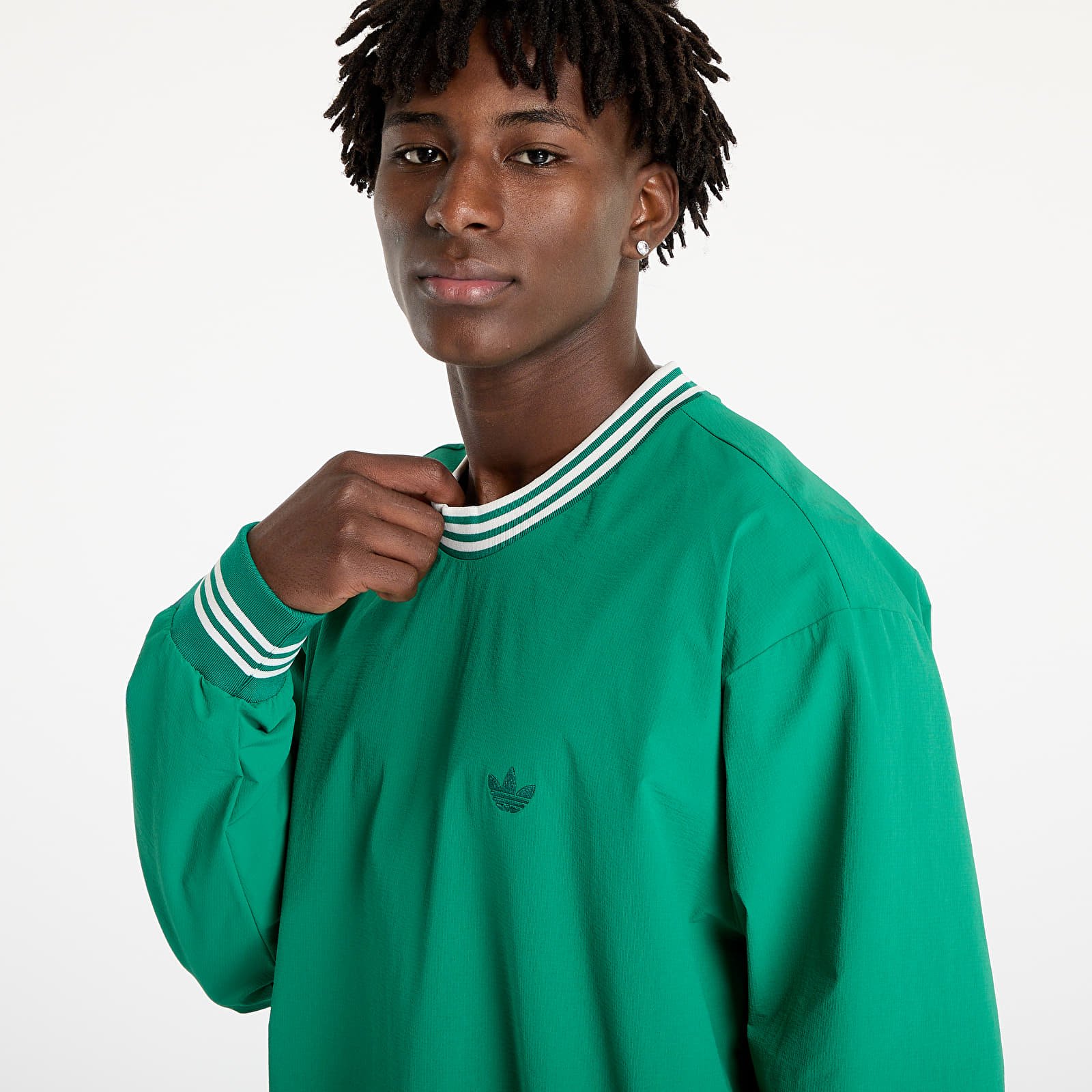 Pánské mikiny adidas Rolling Links Dwr Crew Bright Green