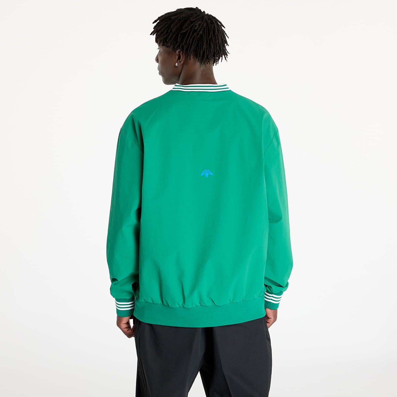 Pánské mikiny adidas Rolling Links Dwr Crew Bright Green