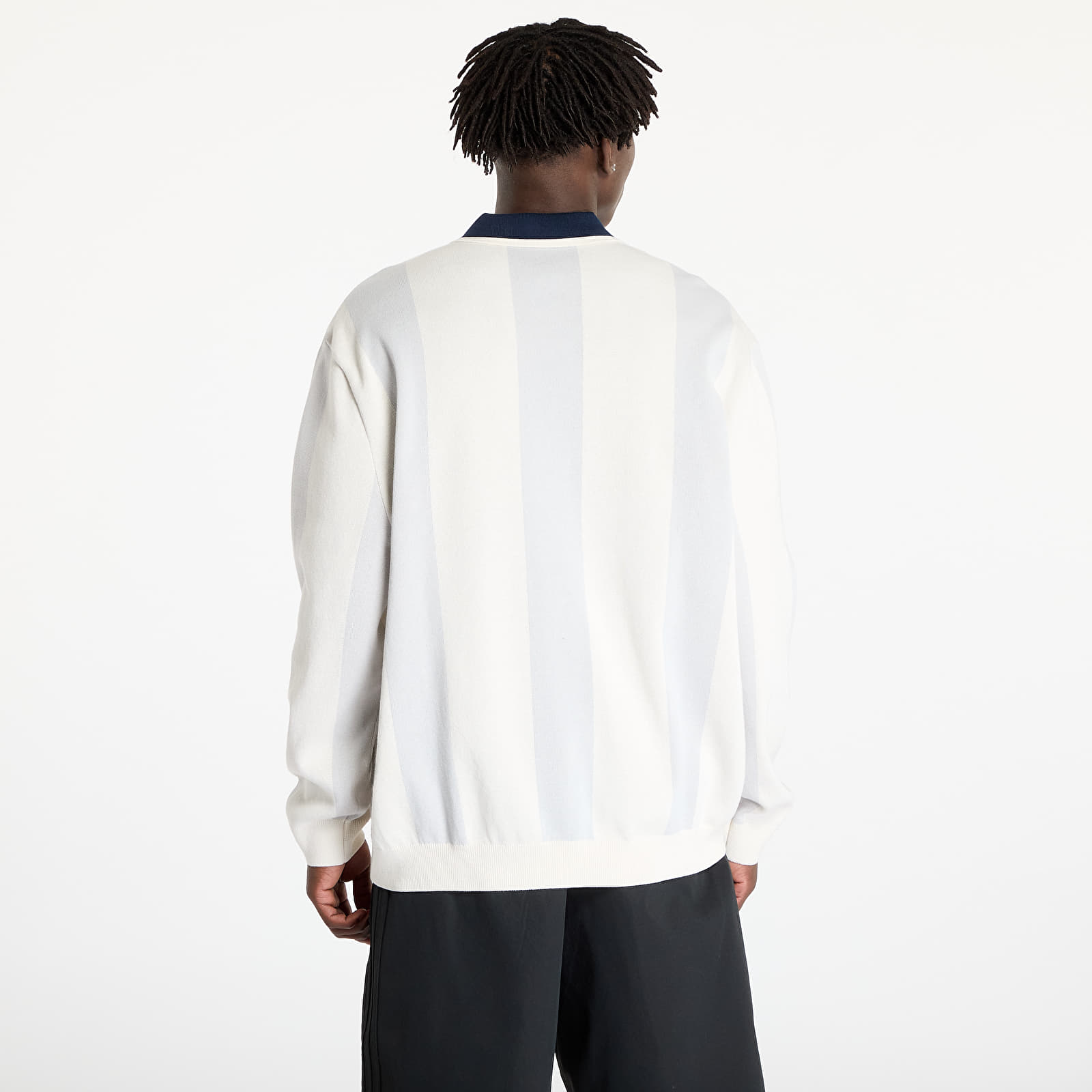 Tricouri bărbați adidas Rolling Links Long Sleeve Polo Shirt Chalk White