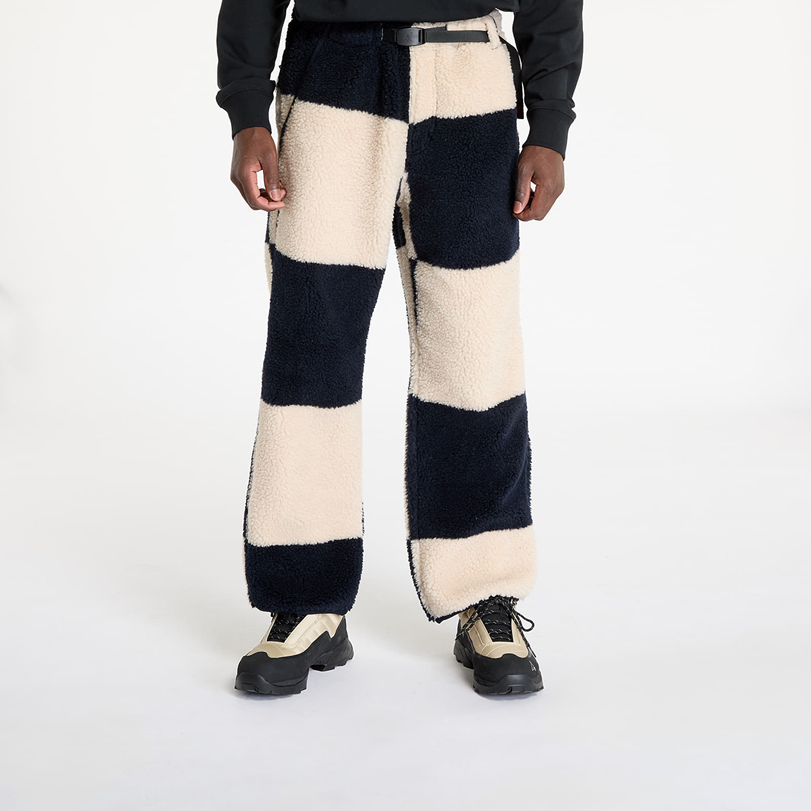 Pantaloni Gramicci Checkered Sherpa Pant Natural / Navy Check