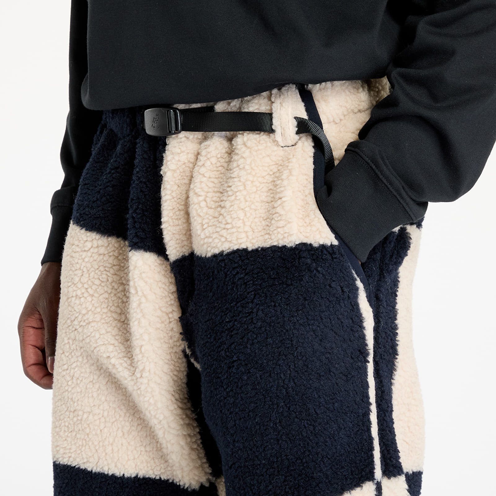 Men's trousers Gramicci Checkered Sherpa Pant Natural / Navy Check
