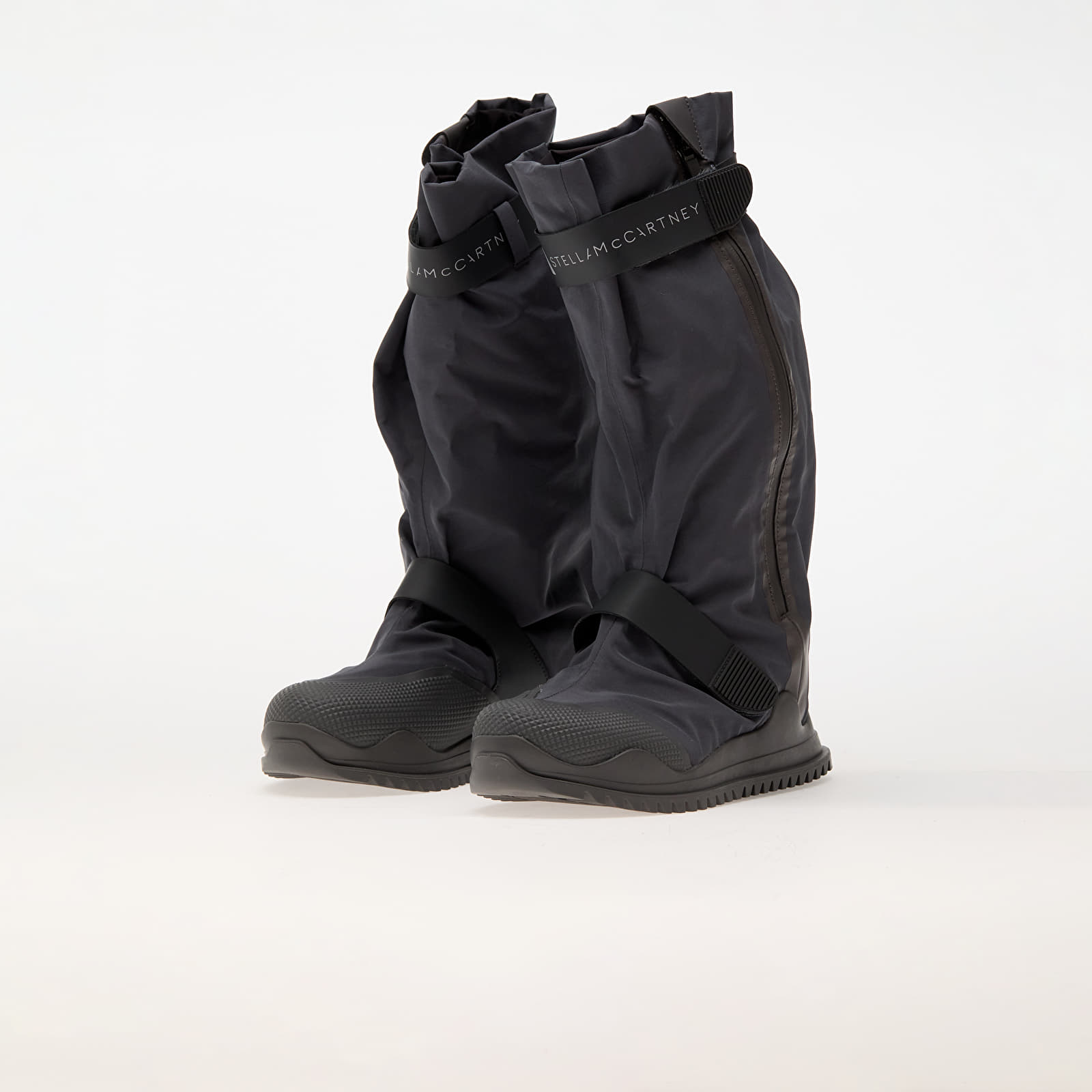 STELLA McCARTNEY ブラックレインブーツ adidas x Stella McCartney Rainboot Granite/ Charcoal/ Redsea