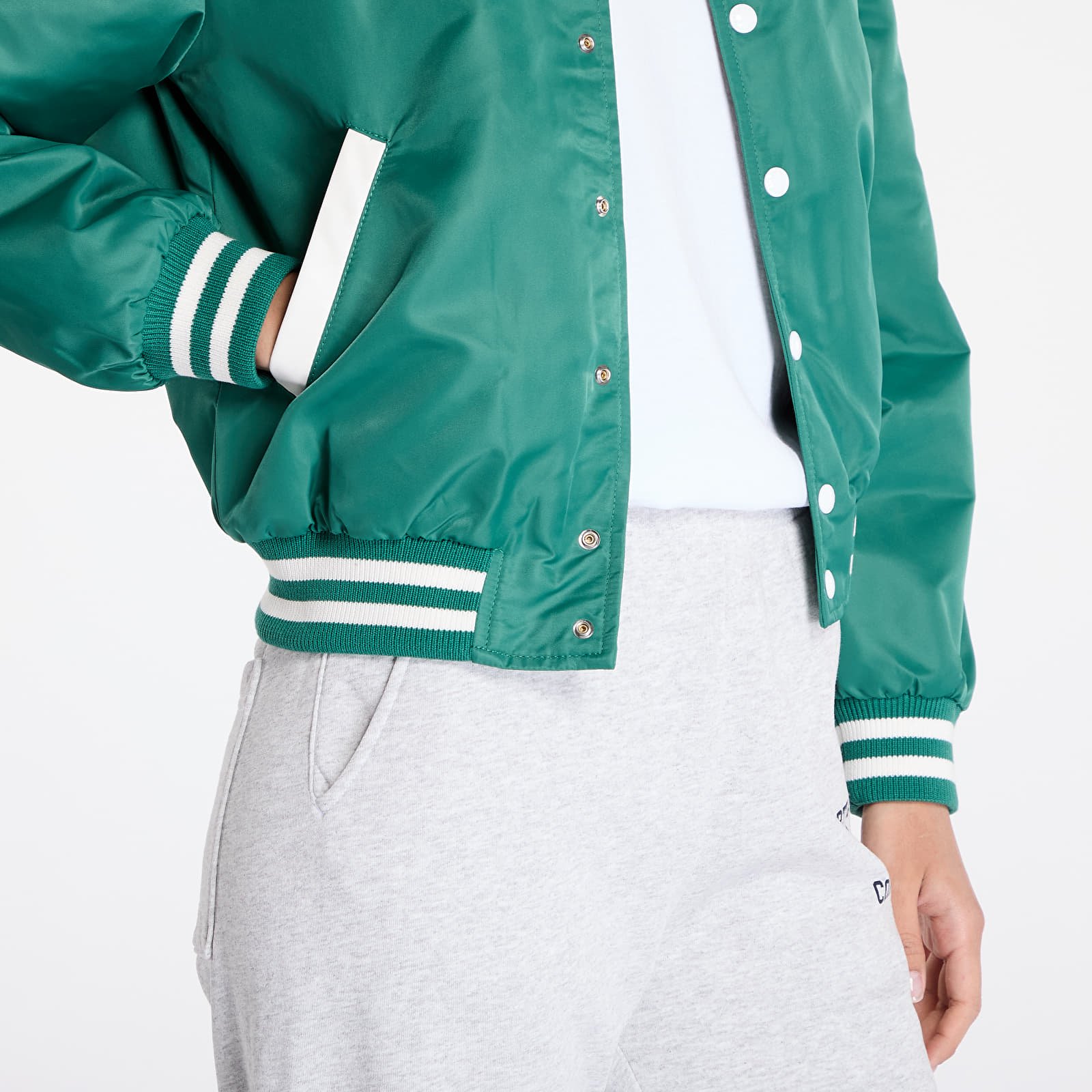 Bomber Jackets Sporty & Rich Wellness Boucle Varsity Jacket UNISEX Alpine/ White