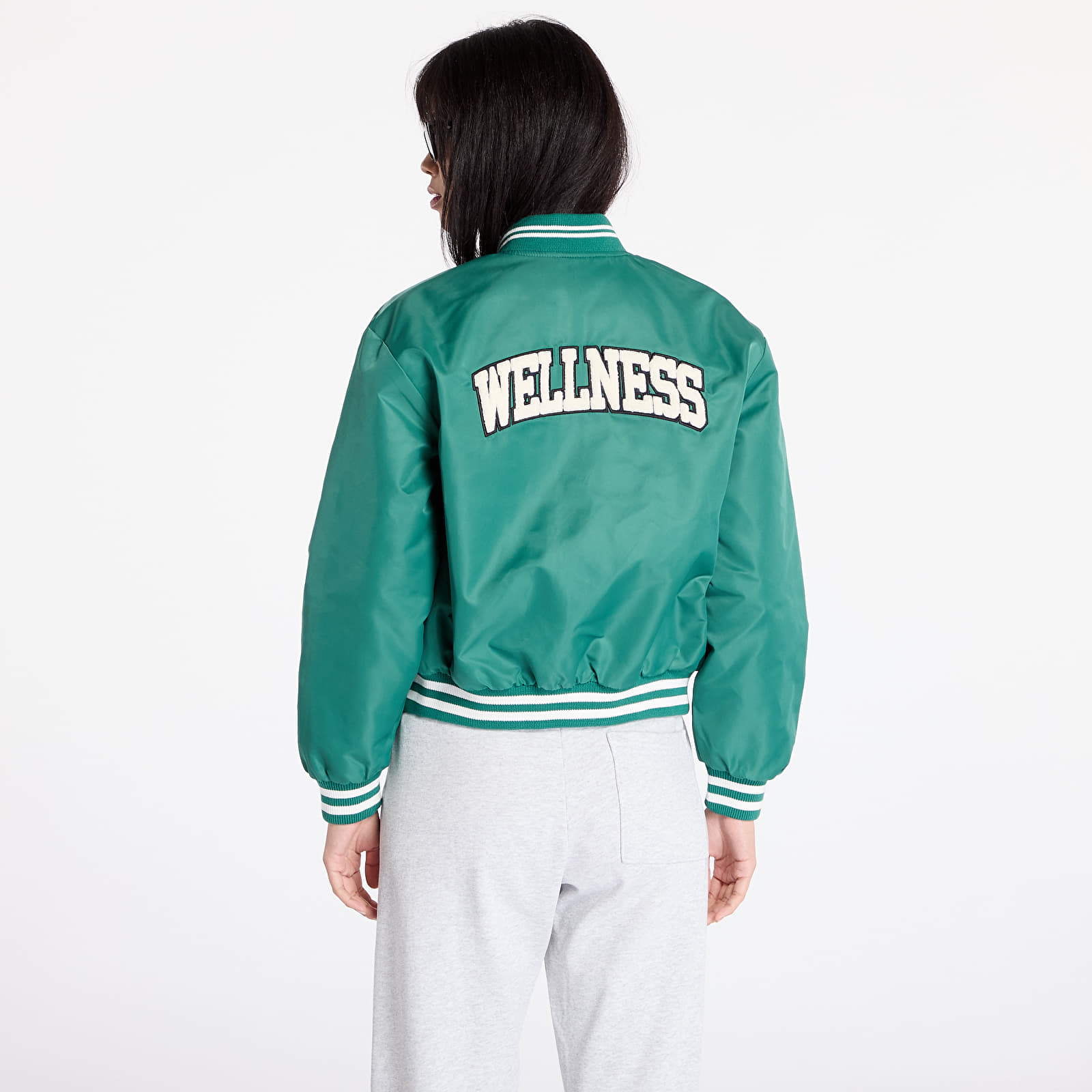 Bomber Jackets Sporty & Rich Wellness Boucle Varsity Jacket UNISEX Alpine/ White