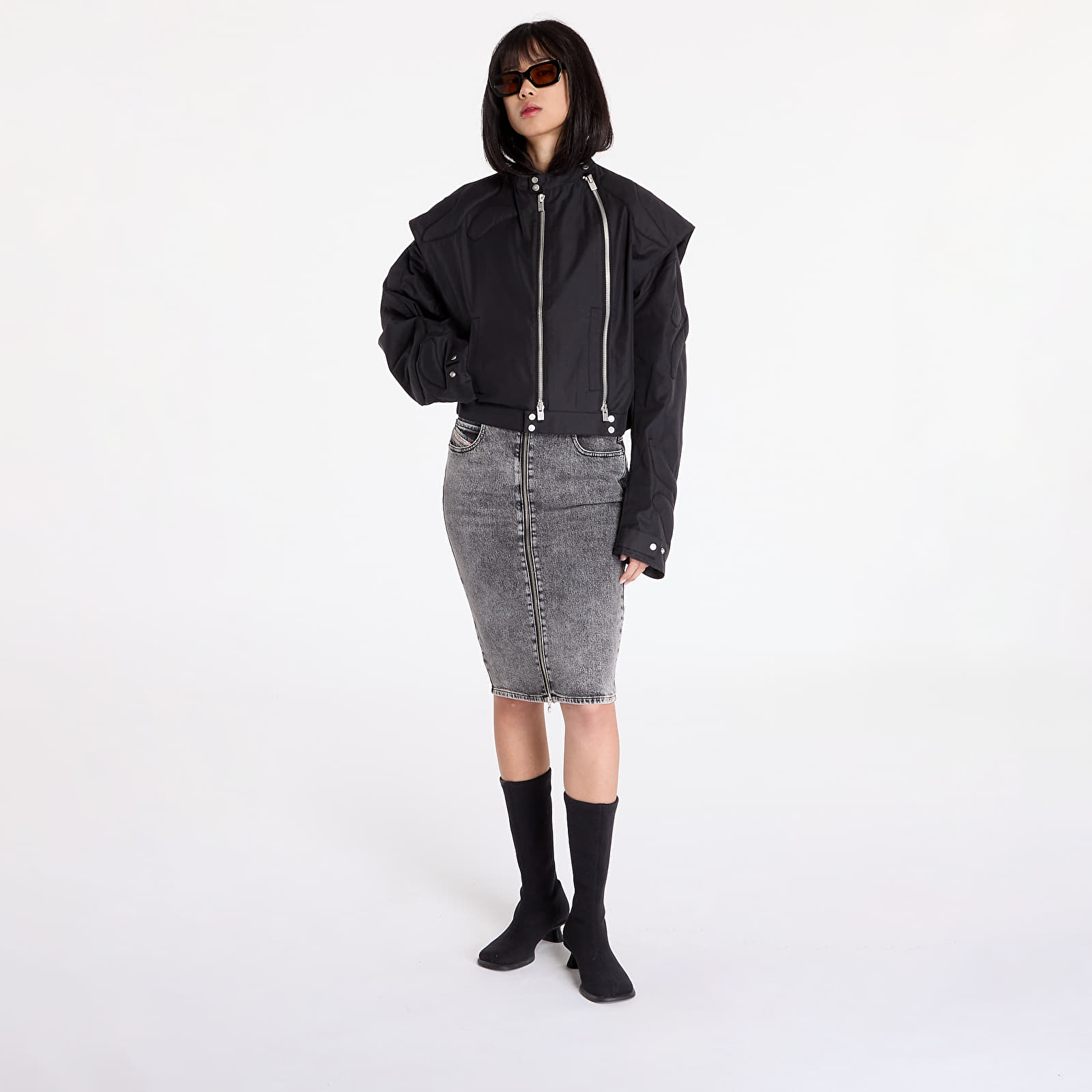 Kurtki damskie HELIOT EMIL Molded Biker Jacket Black