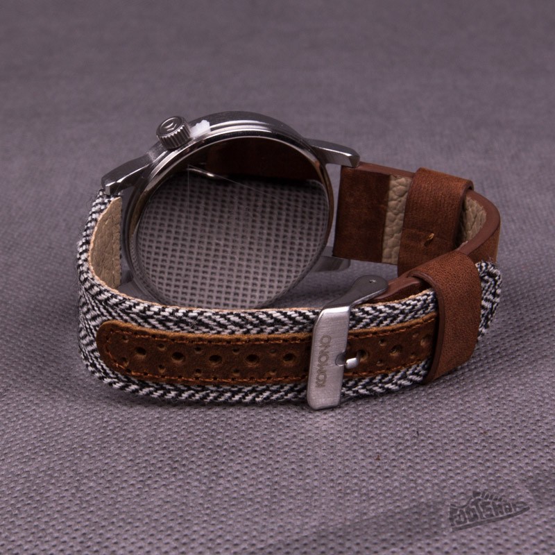 Watches Komono Winston Galore Walnut Herringbone