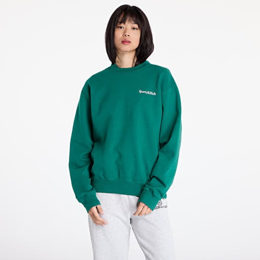 Sporty & Rich Health Is Wealth Crewneck UNISEX Alpine/ White