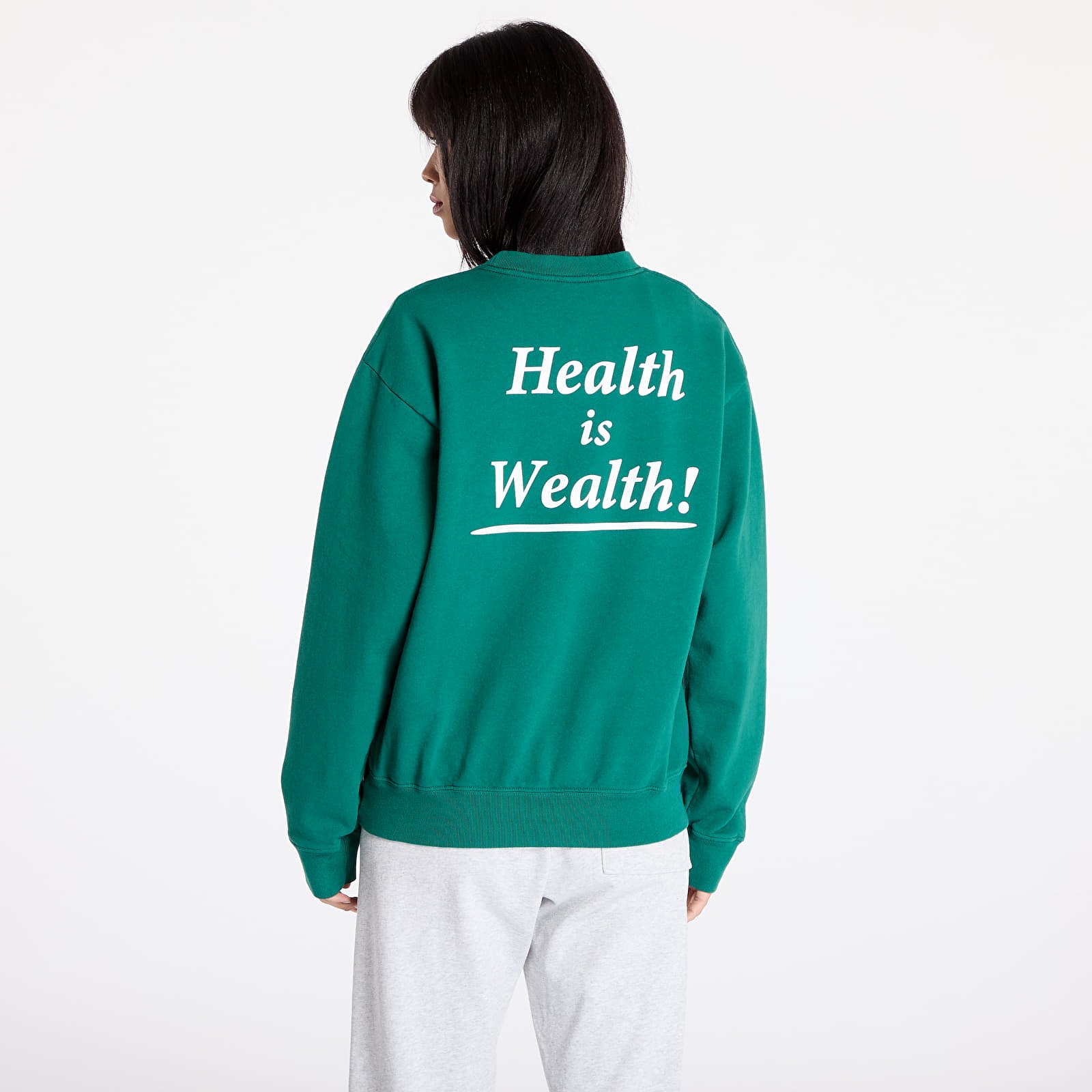 Sweatjacken und Sweatshirts Sporty & Rich Health Is Wealth Crewneck UNISEX Alpine/ White