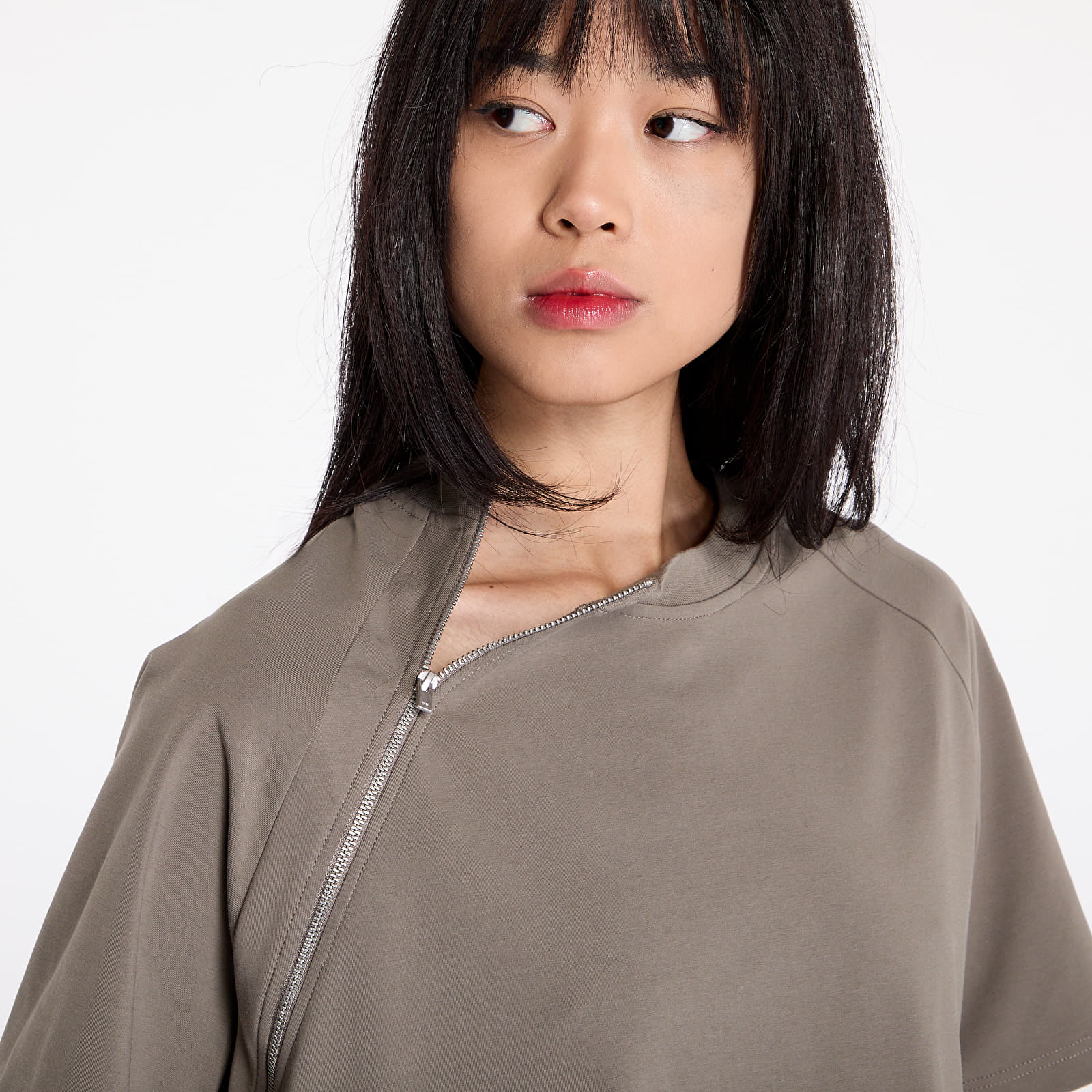 T-Shirts HELIOT EMIL Sequence Zip T-Shirt UNISEX Dusty Green