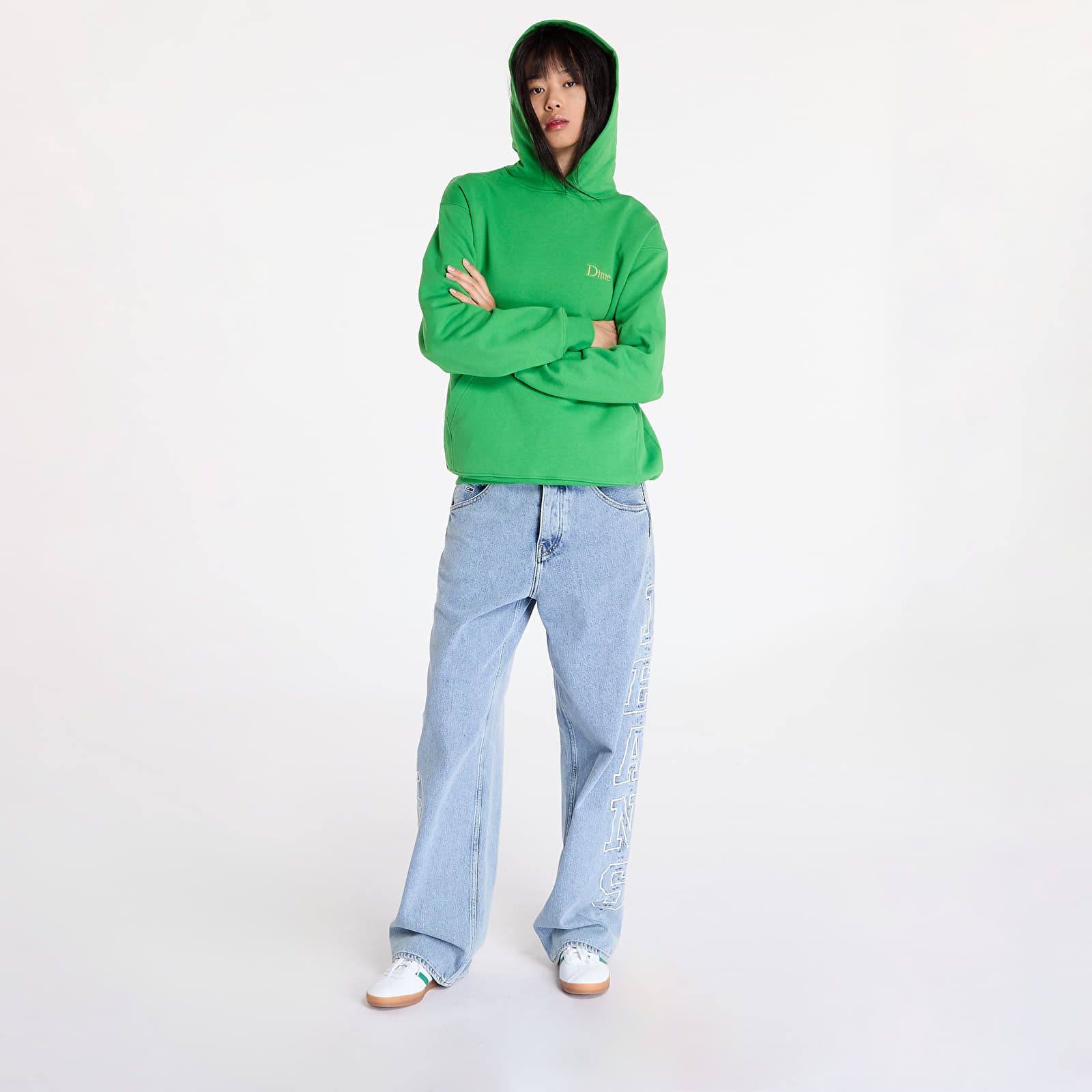 Kapucnis pulóverek és pulcsik Dime Classic Small Logo Hoodie UNISEX Kelly Green