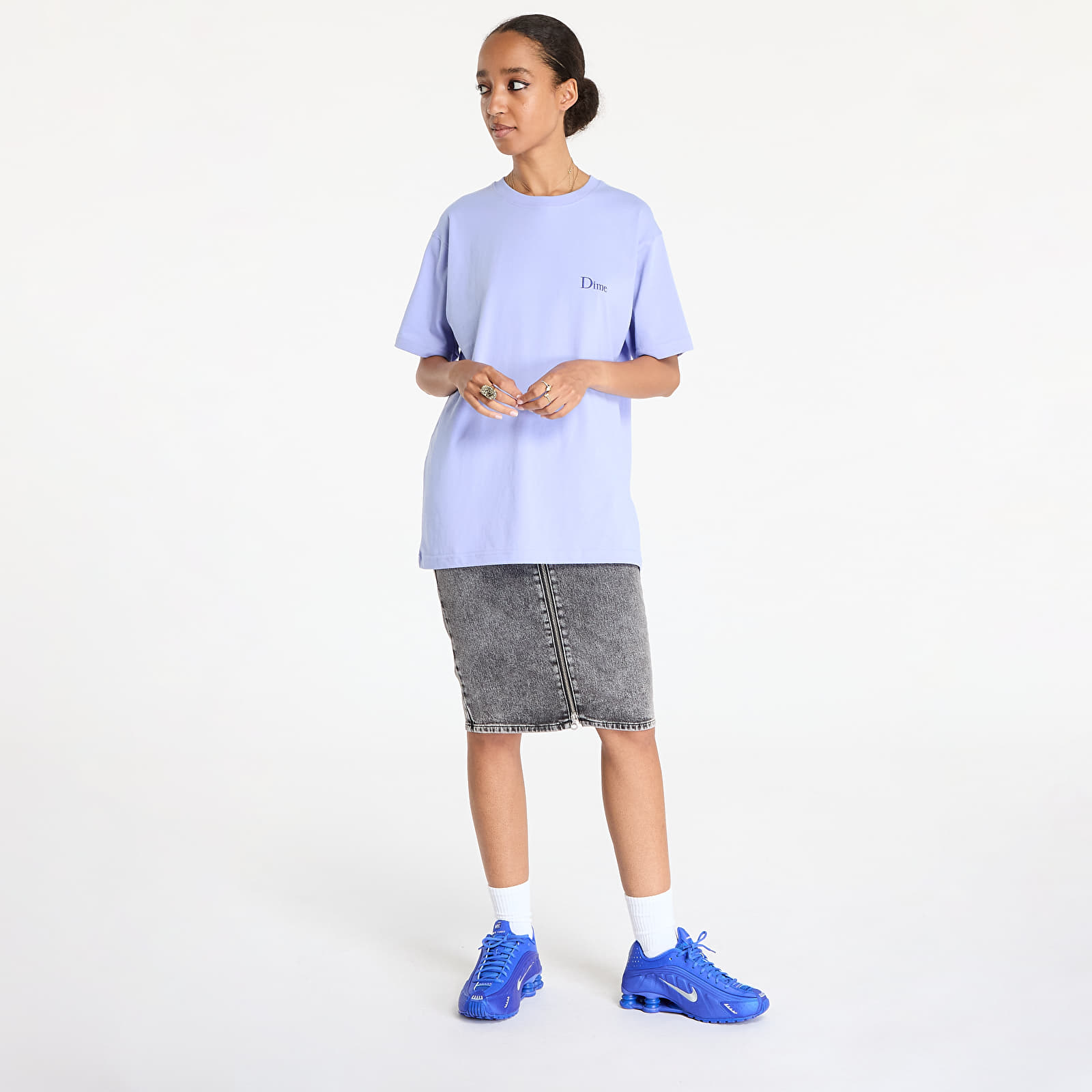 Trička DIME Classic Small Logo T-Shirt UNISEX Light Indigo