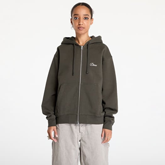 Mikina DIME Cursive Zip Hoodie UNISEX Vintage Black
