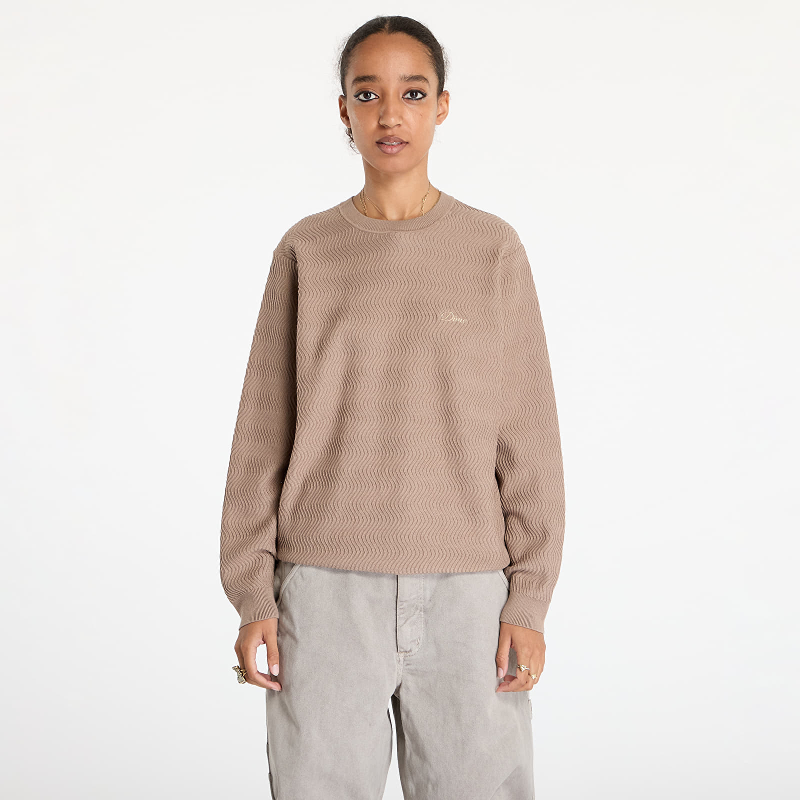 Sweaters DIME Wave Cable Knit UNISEX Tan
