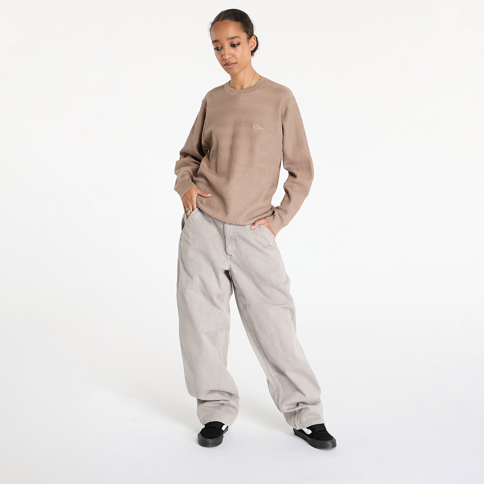 Sweaters DIME Wave Cable Knit UNISEX Tan