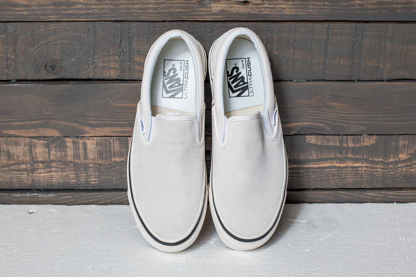 Women s shoes Vans Classic Slip On 98 Anaheim Factory Suede OG White Footshop