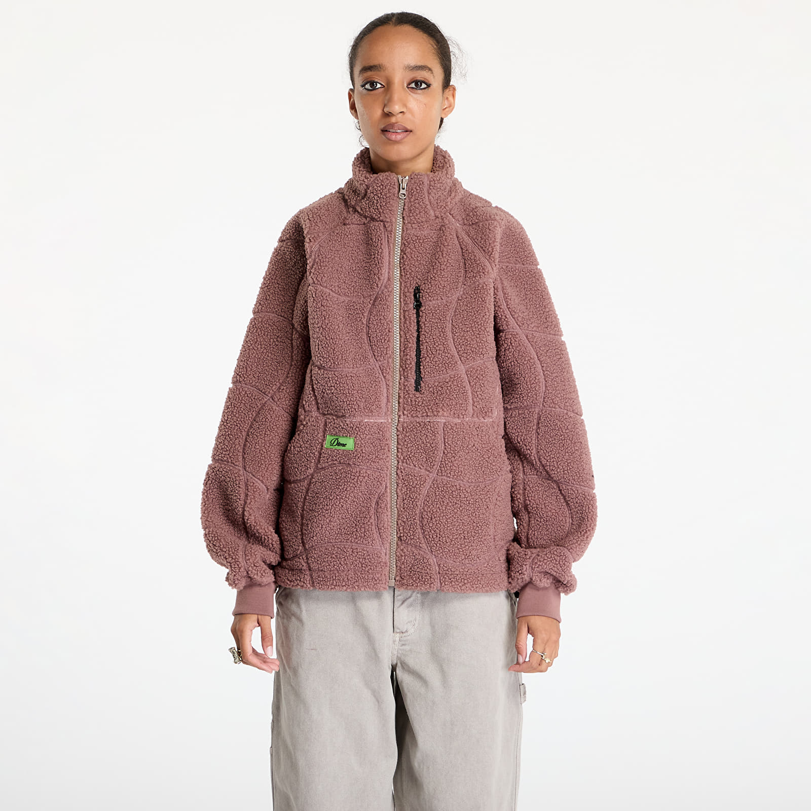 Hettegensere og sweatshirts DIME Coverstich Sherpa Fleece UNISEX Mauve
