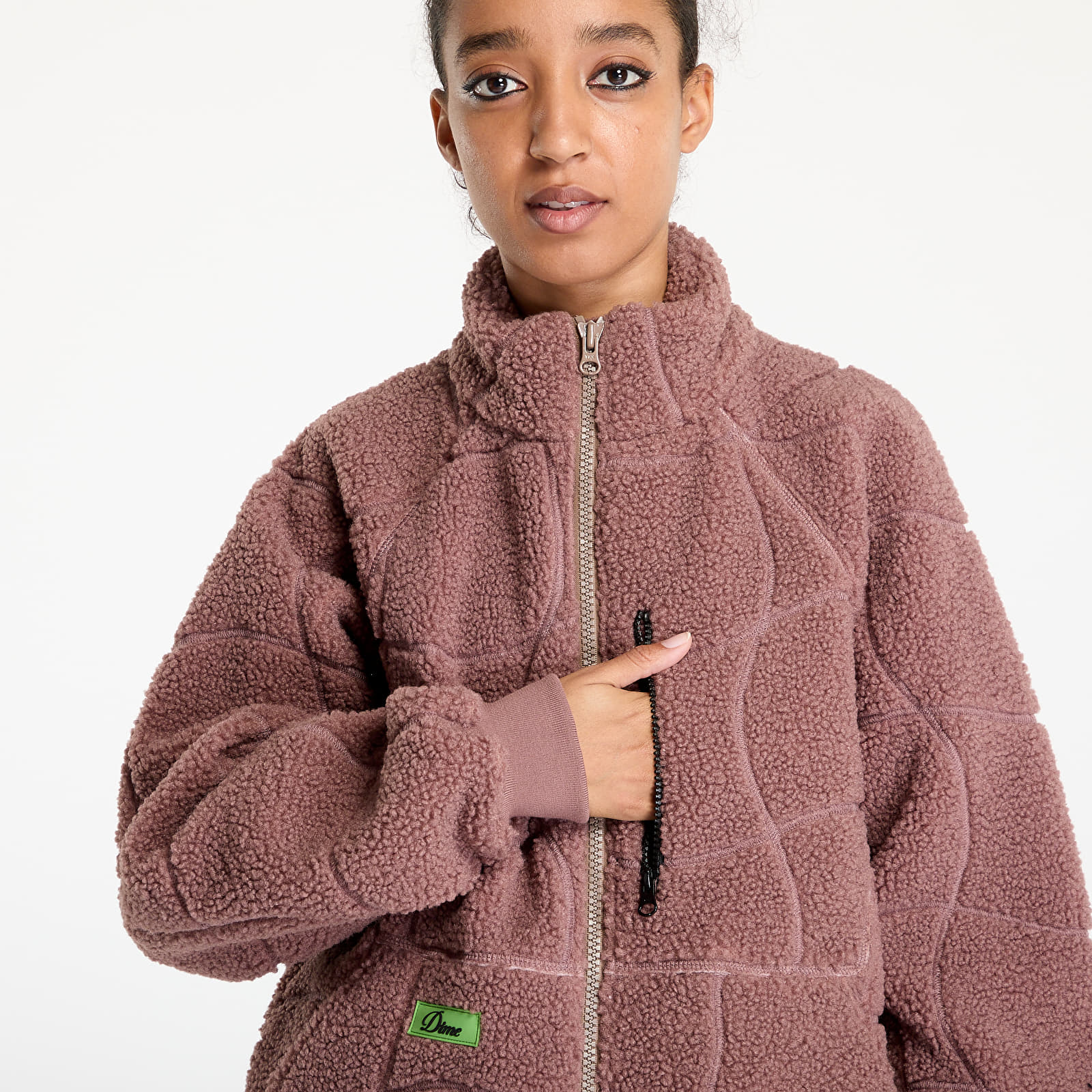 Hettegensere og sweatshirts DIME Coverstich Sherpa Fleece UNISEX Mauve