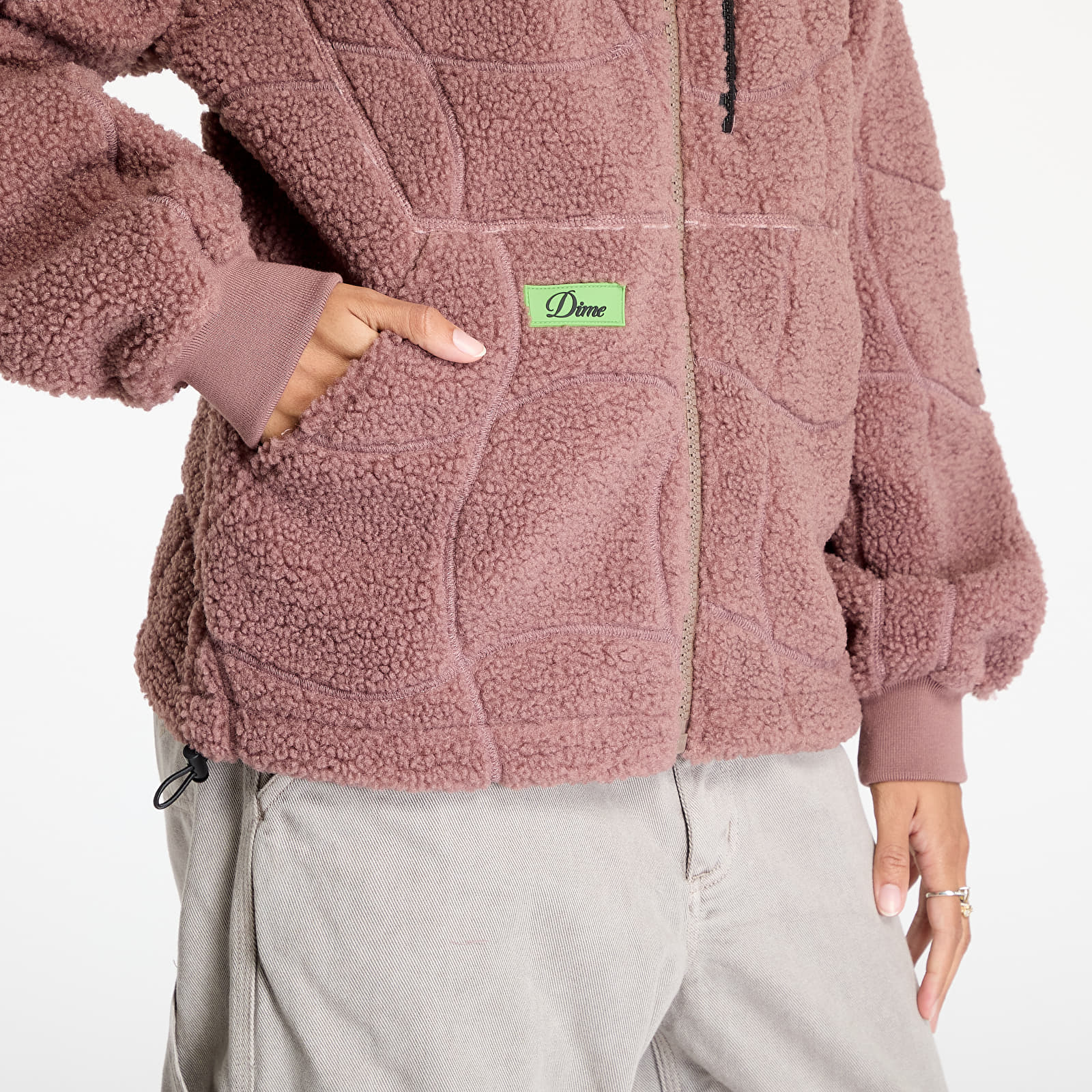 Hettegensere og sweatshirts DIME Coverstich Sherpa Fleece UNISEX Mauve