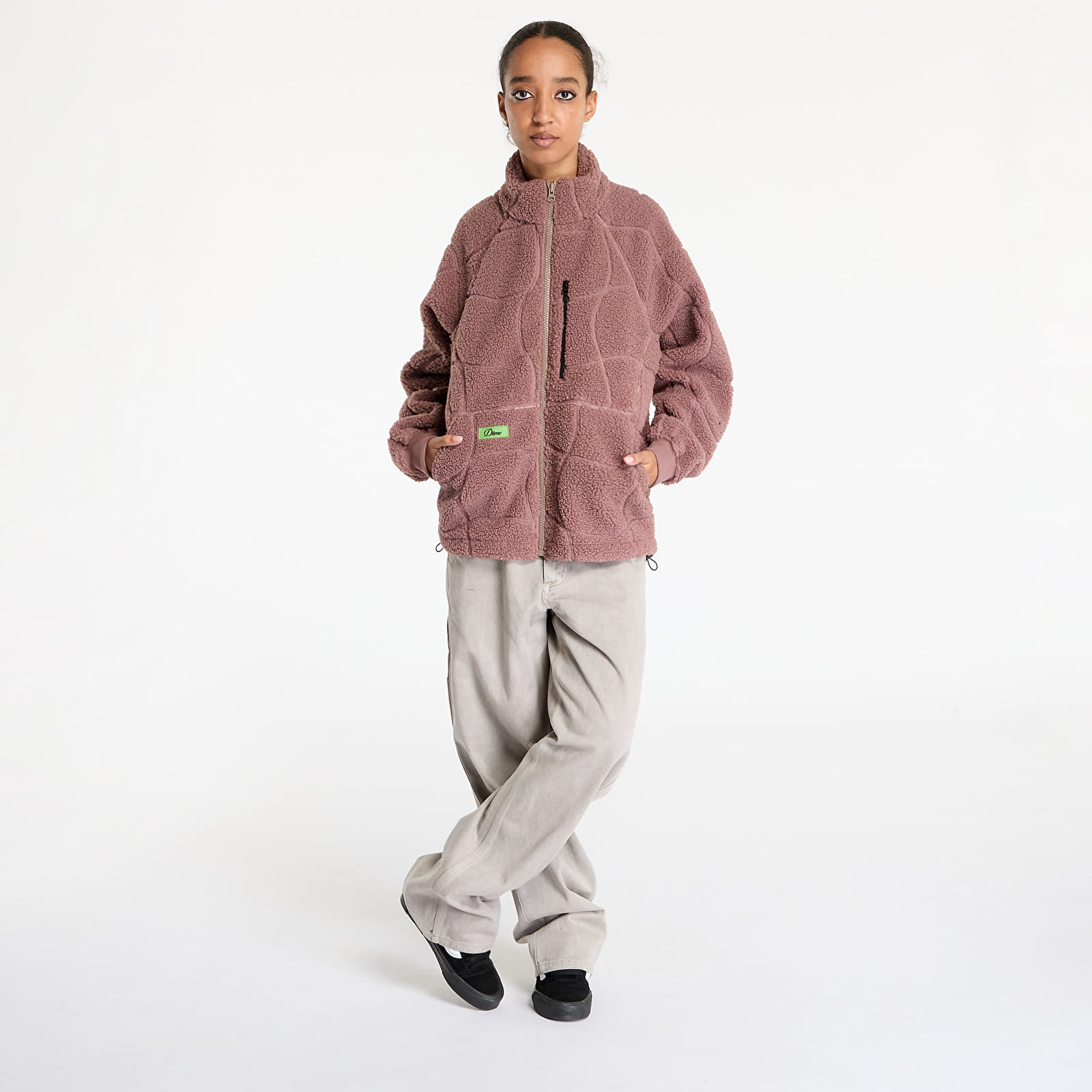 Hettegensere og sweatshirts DIME Coverstich Sherpa Fleece UNISEX Mauve