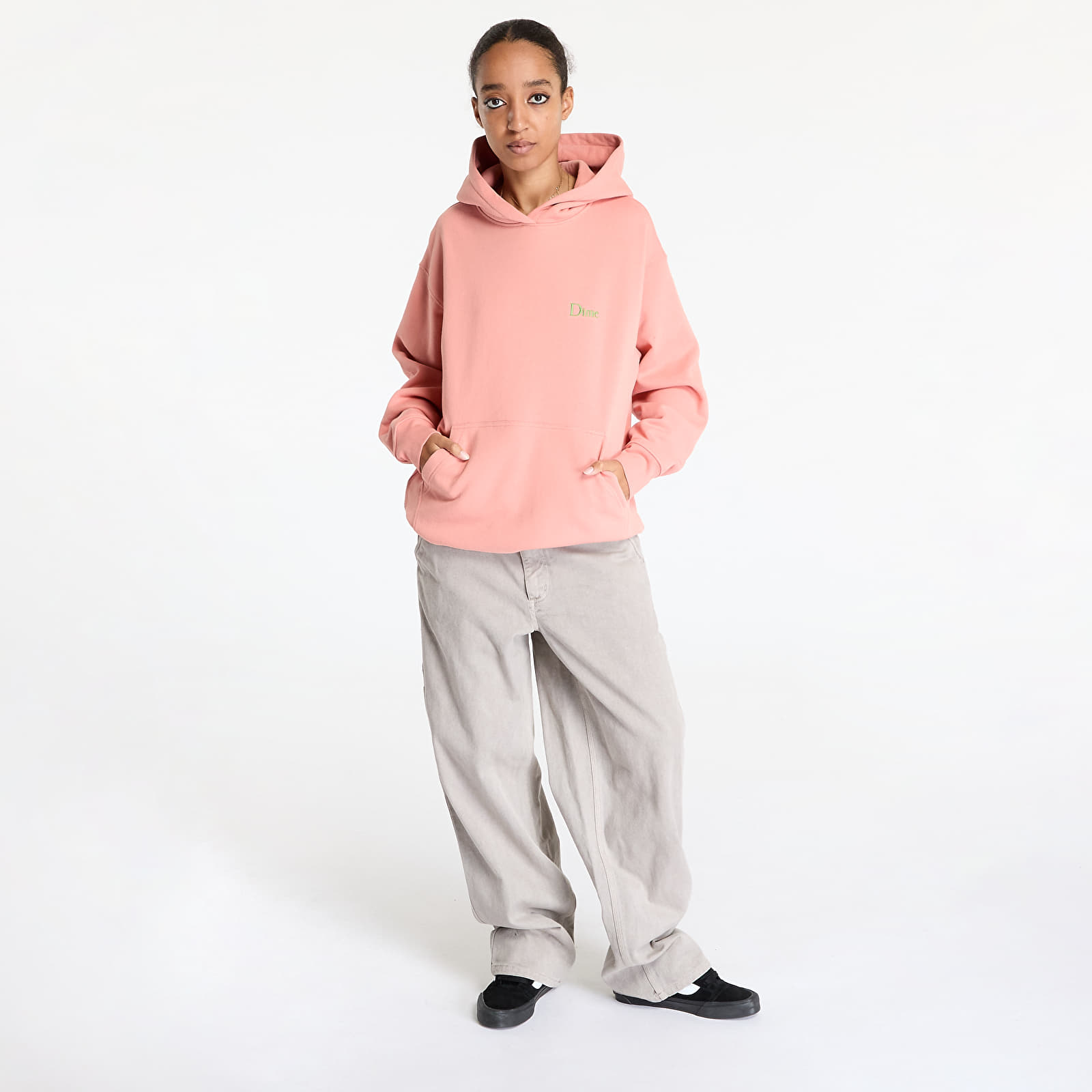 Hoodies and sweatshirts  DIME Classic Small Logo Hoodie UNISEX Pink Clay