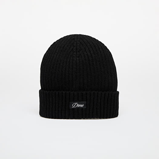 DIME Cursive Fold Beanie Black