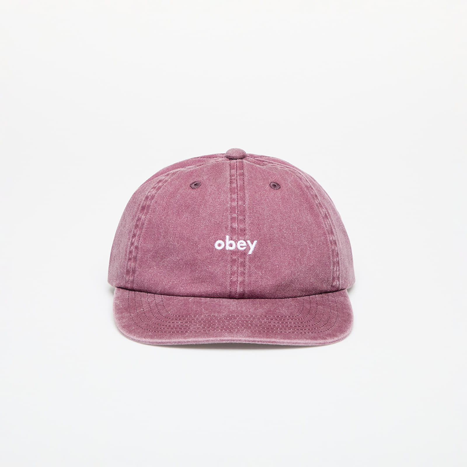 Sapkák OBEY Pigment Lowercase 6 Panel Cap Pigment Vino