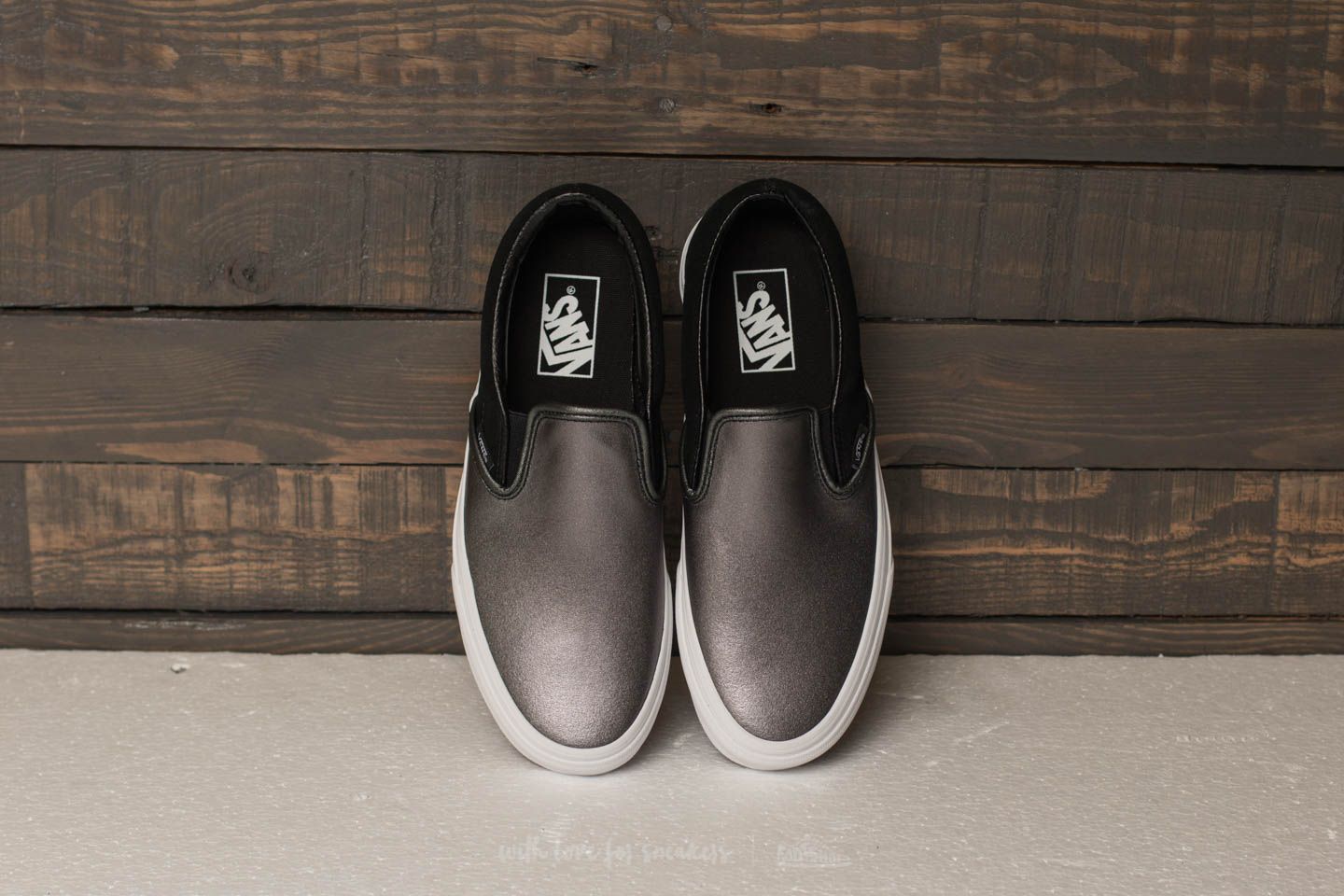 Scarpe donna Vans Classic Slip-On (2-Tone Metallic) Black/ True White