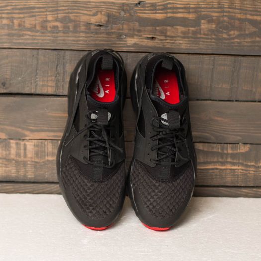 Nike air huarache run ultra black metallic silver  and  university red shop