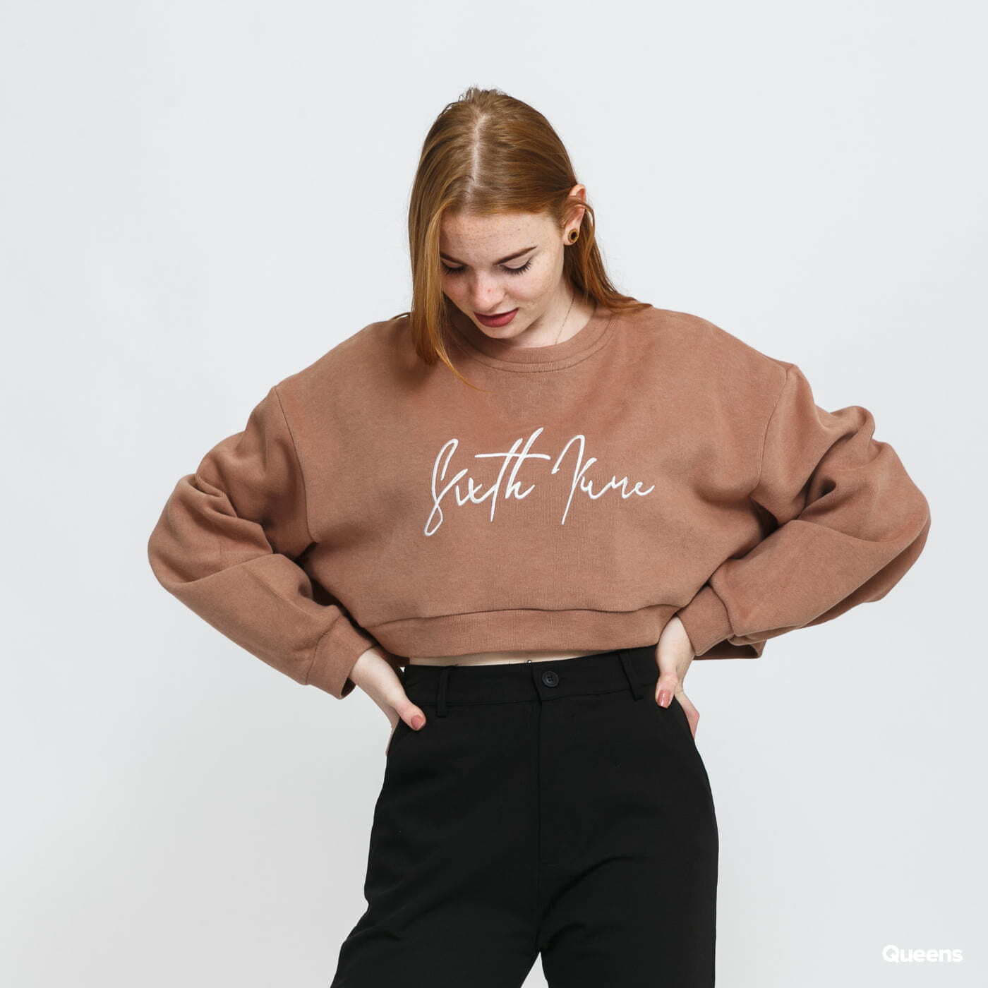 Sweatshirt Sixth June W Basic Signature Sweatshirt Light Brown L