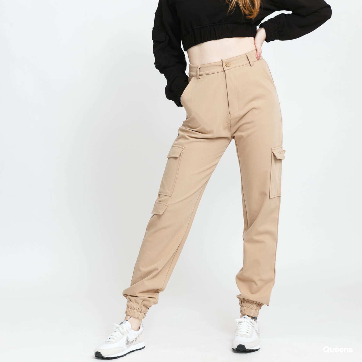 Pantaloni cargo donna Sixth June Cargo Pants Beige