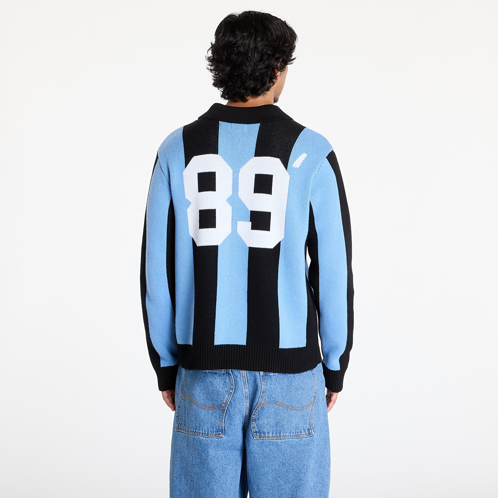 Pullover OBEY Soccer Jersey Sweater Light Blue Multi