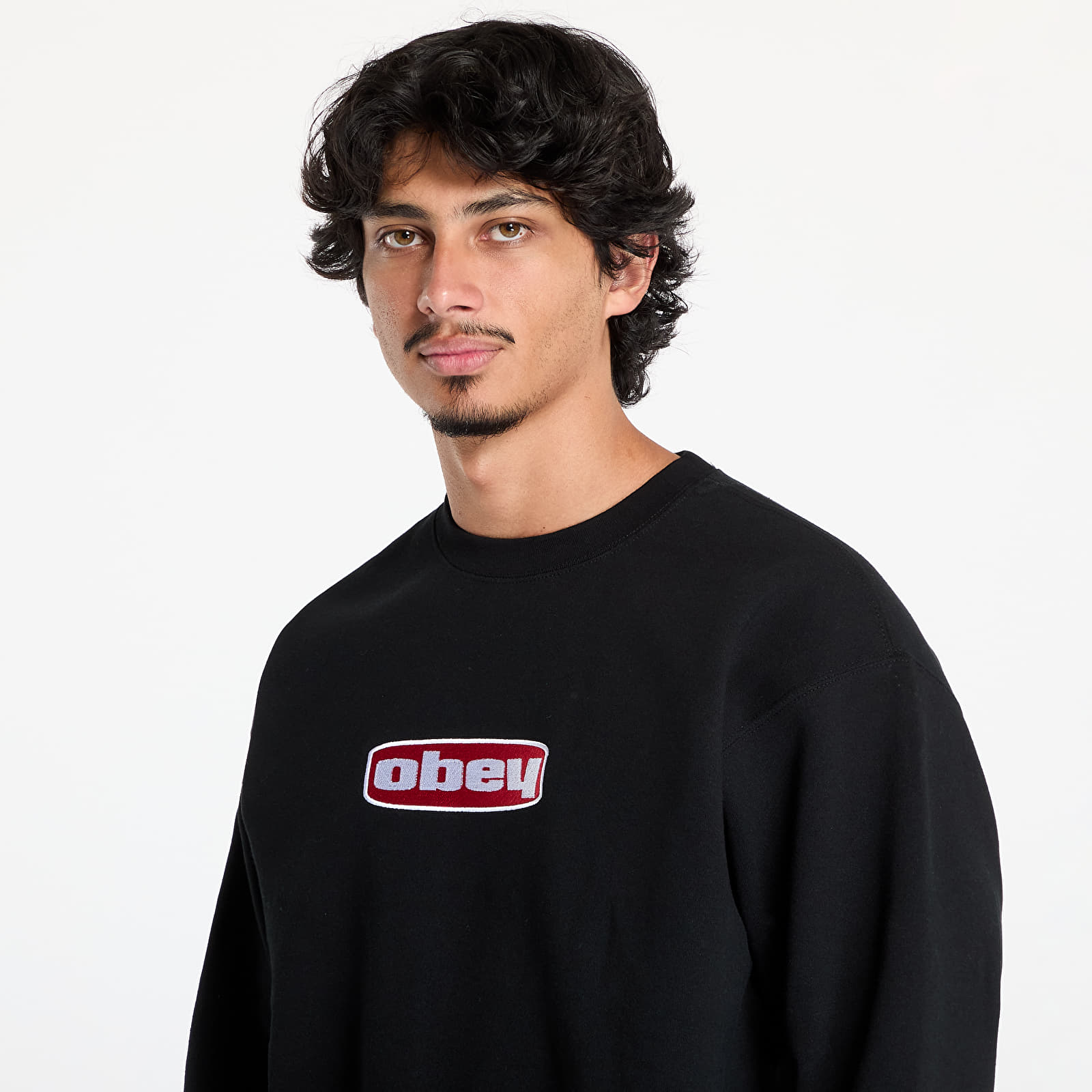 Men's hoodies OBEY Dago Crew Sweatshirt Black