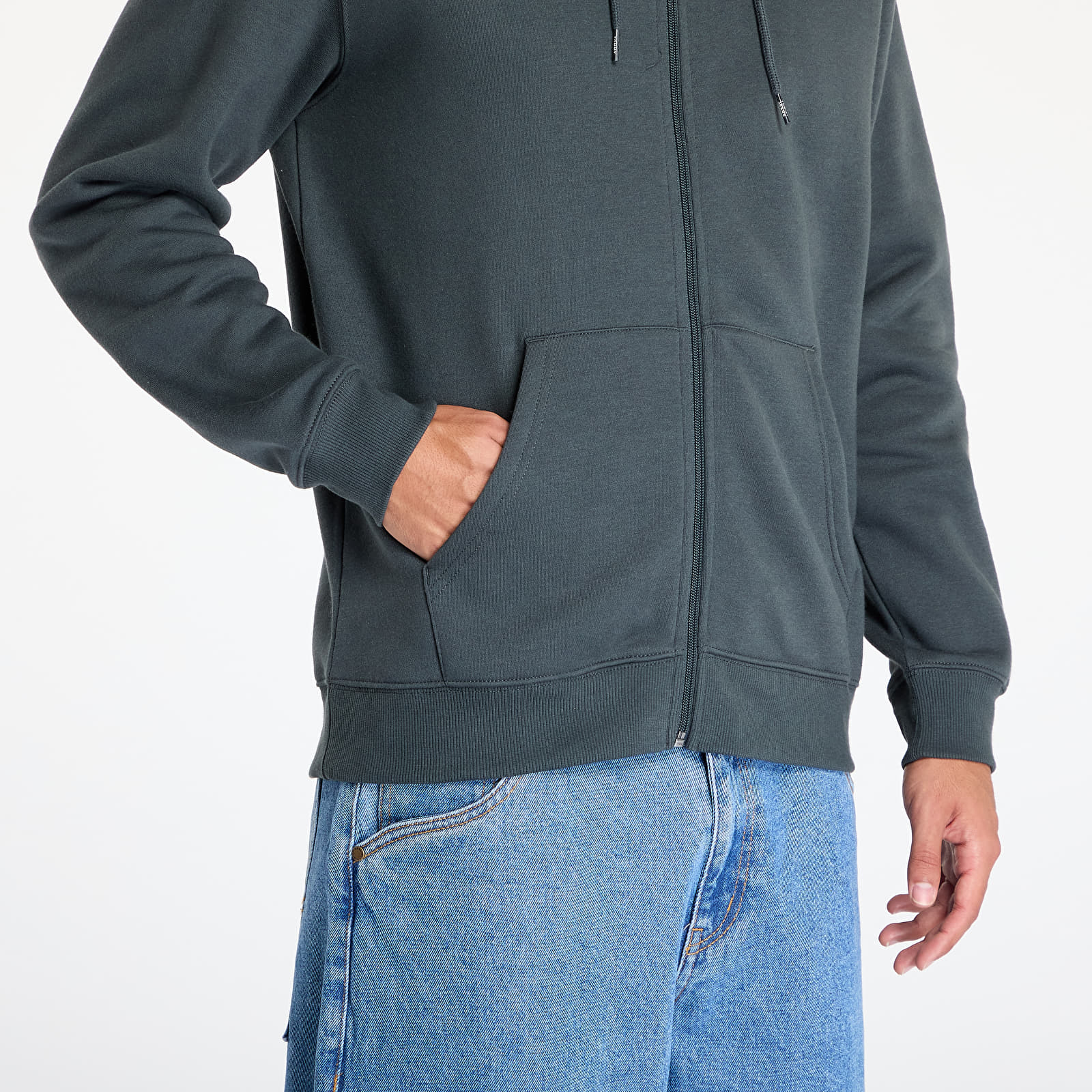 Men's hoodies Tommy Jeans Regular Flag Zip Through Hoodie New Charcoal