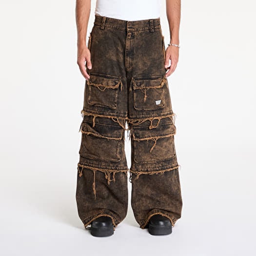 Džíny MISBHV Ibiza Oversize Cargo Trousers Acid Black