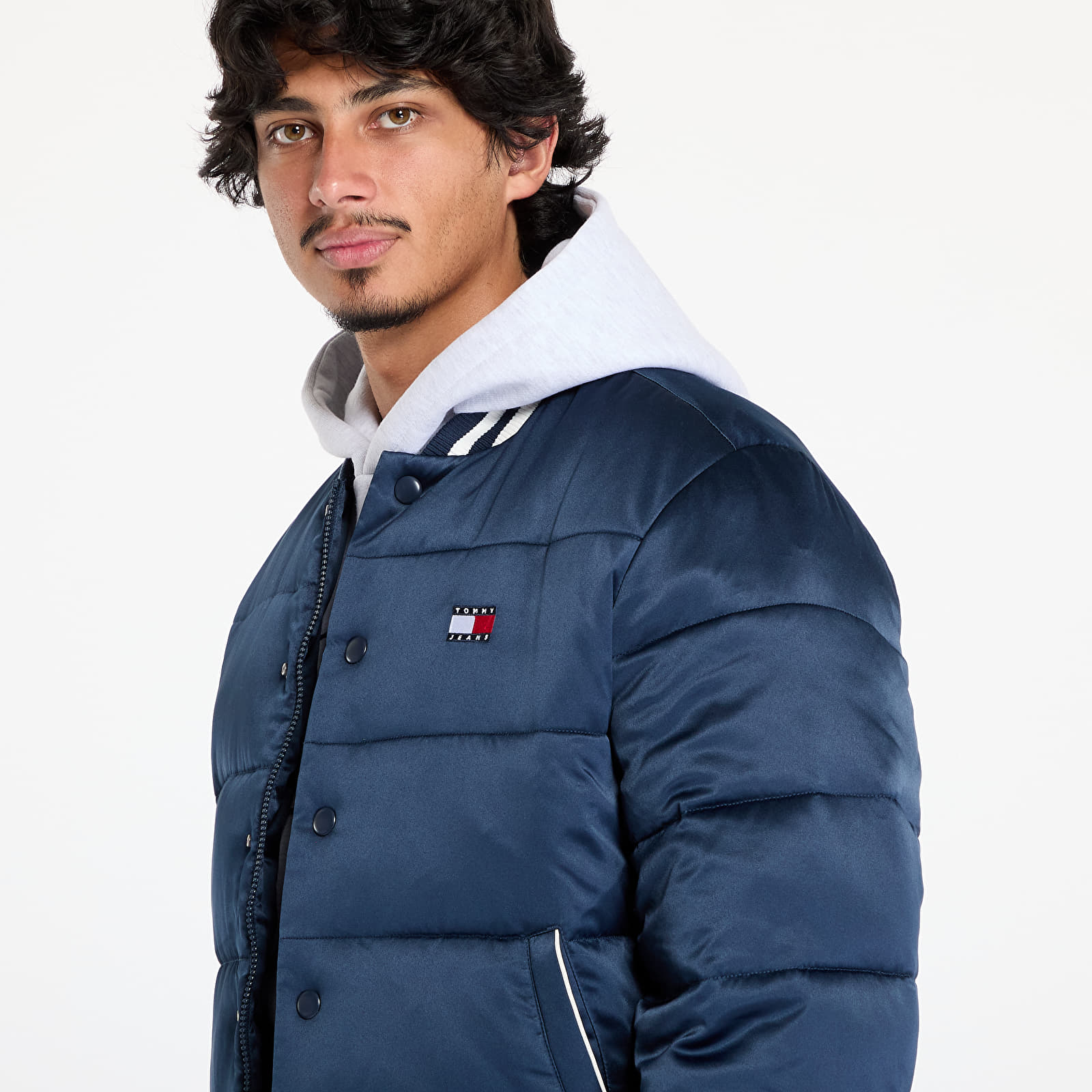 Men's jackets Tommy Jeans Satin Puffer Jacket Blue