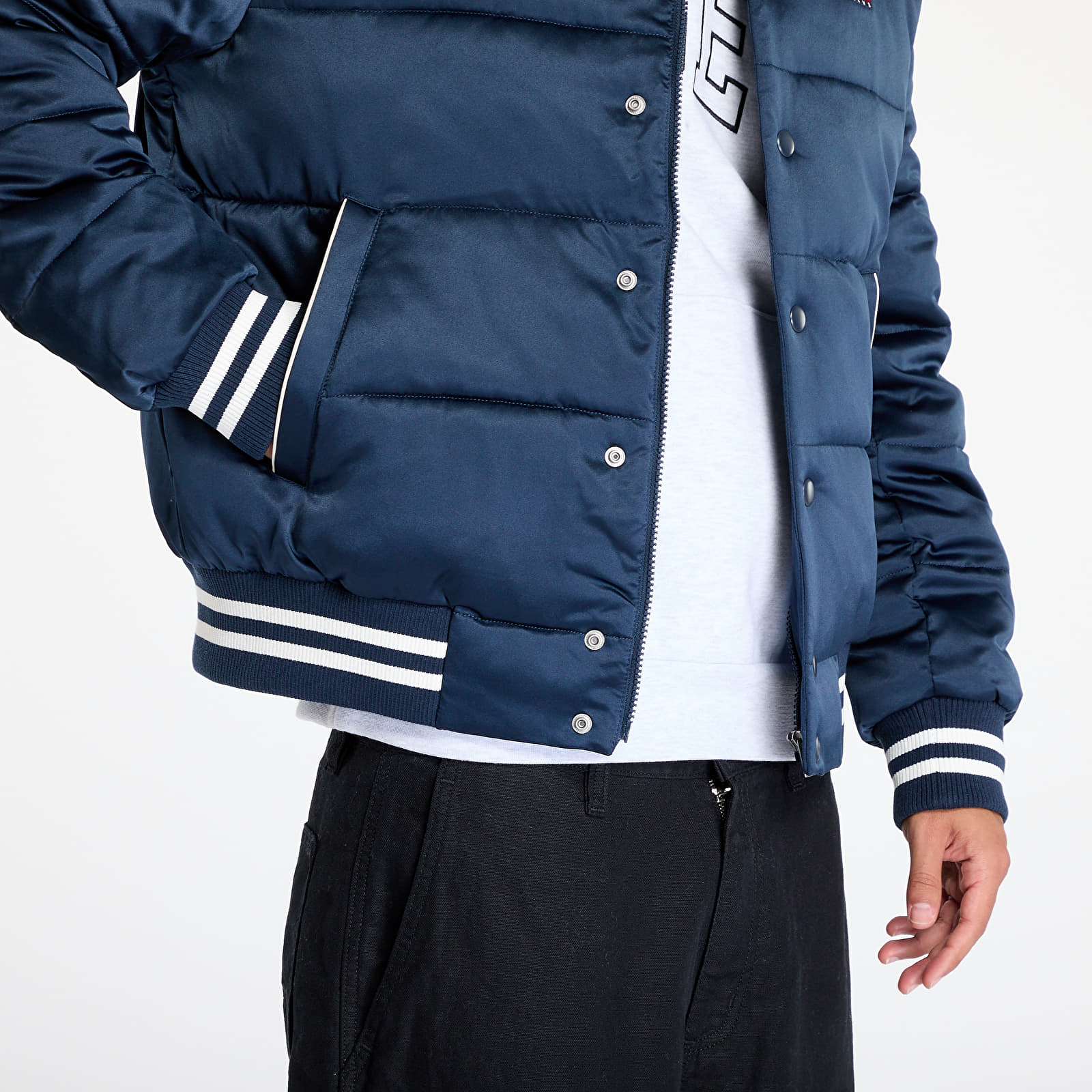 Men's jackets Tommy Jeans Satin Puffer Jacket Blue