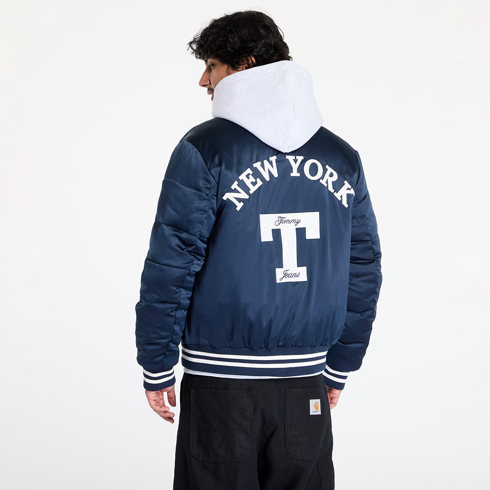 Men's jackets Tommy Jeans Satin Puffer Jacket Blue