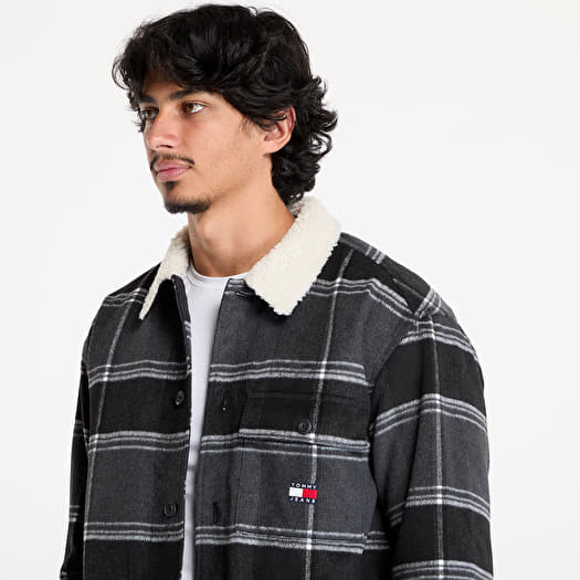 Overshirt Tommy Jeans Check Sherpa Overshirt Black Check